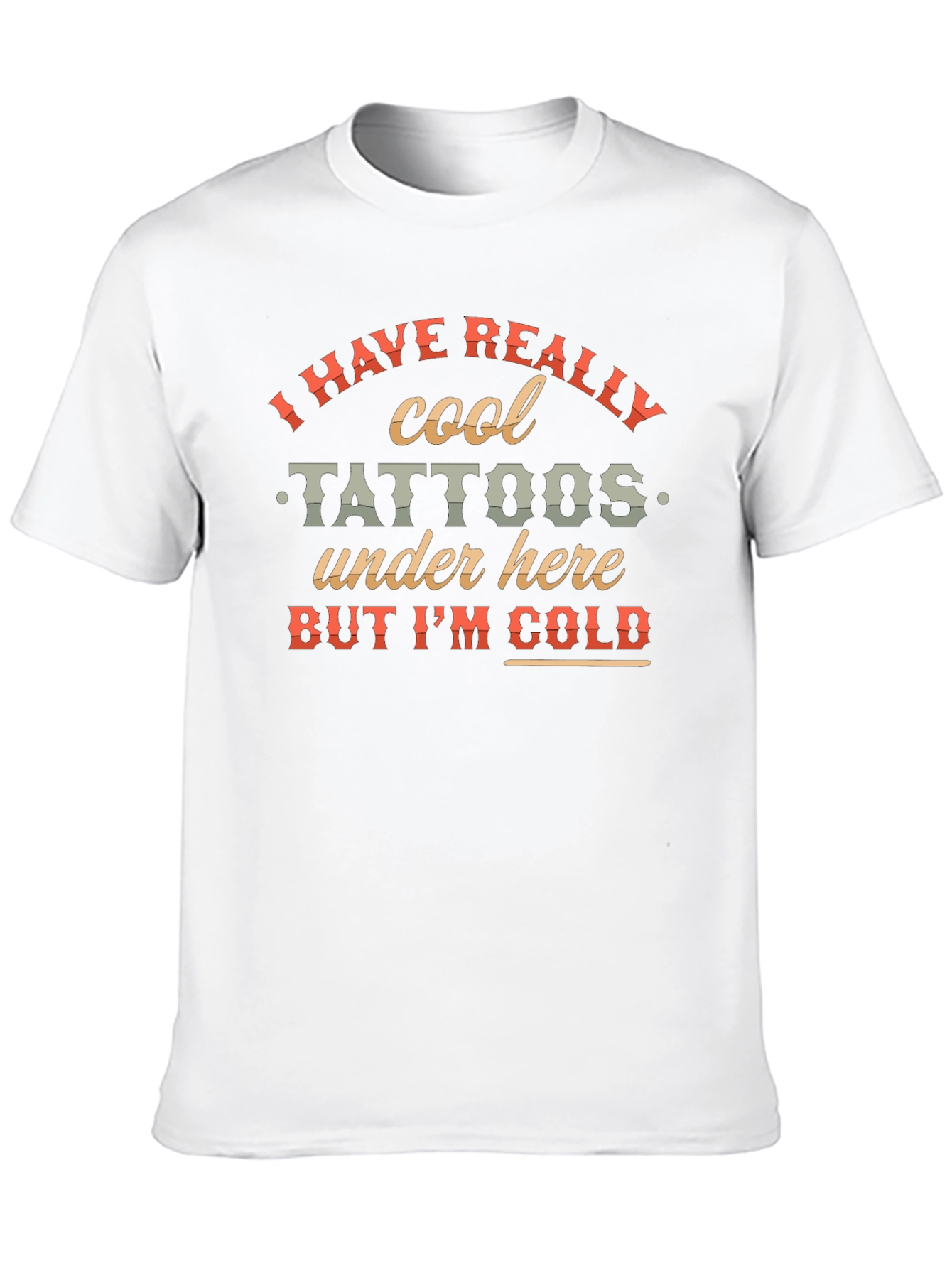 Cool Tattoos Under Here Mens Black T-Shirt