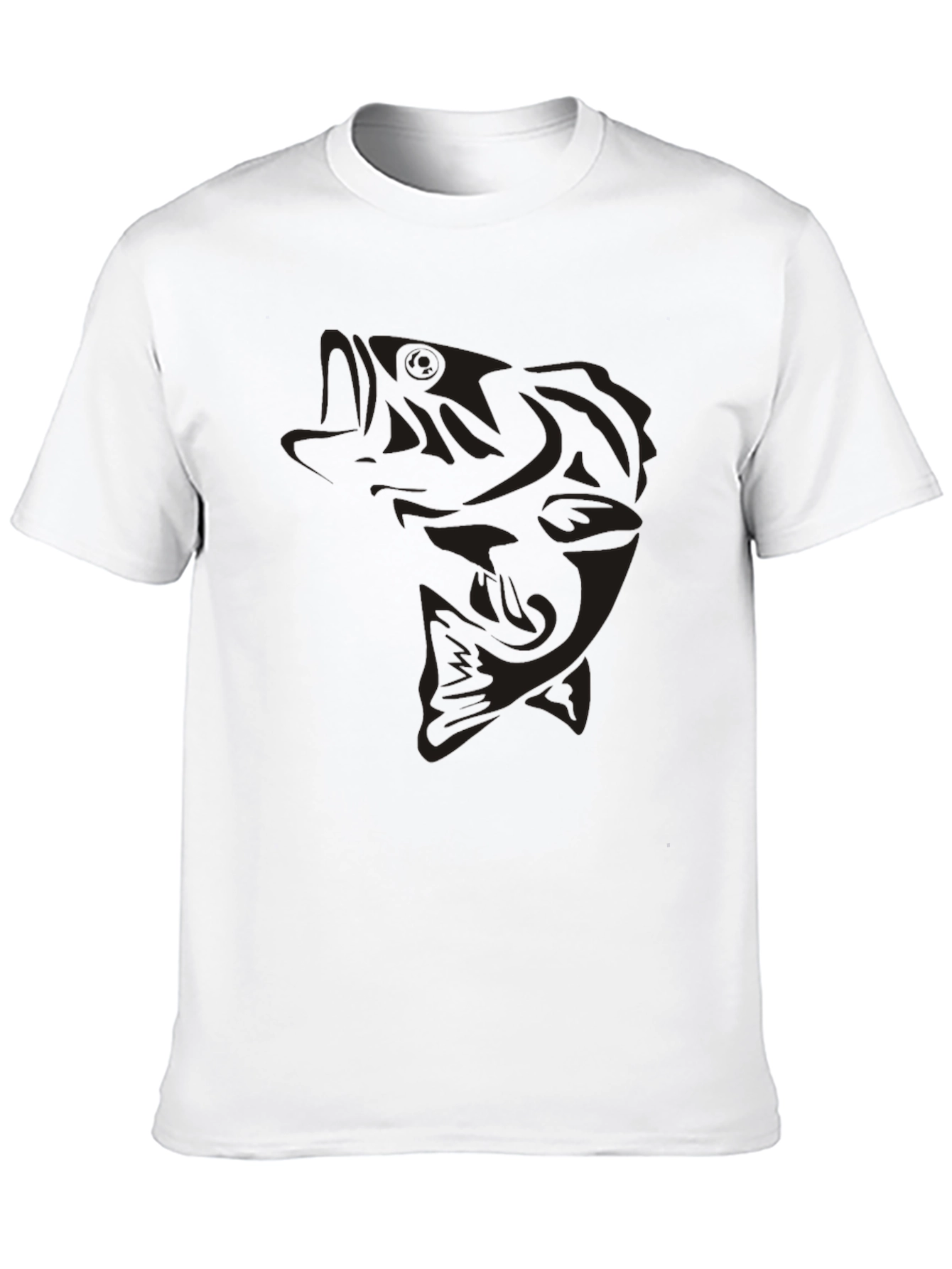 Bass Fishing Graphic Tee - Dark Angler Style