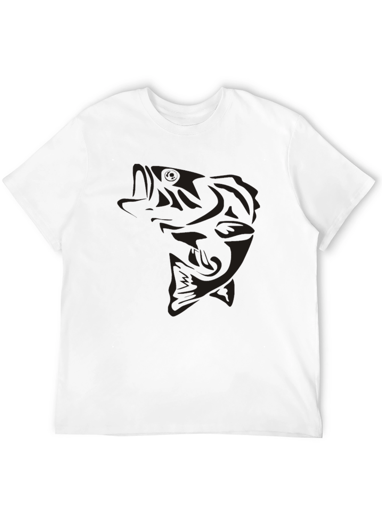 Bass Fishing Graphic Tee - Dark Angler Style