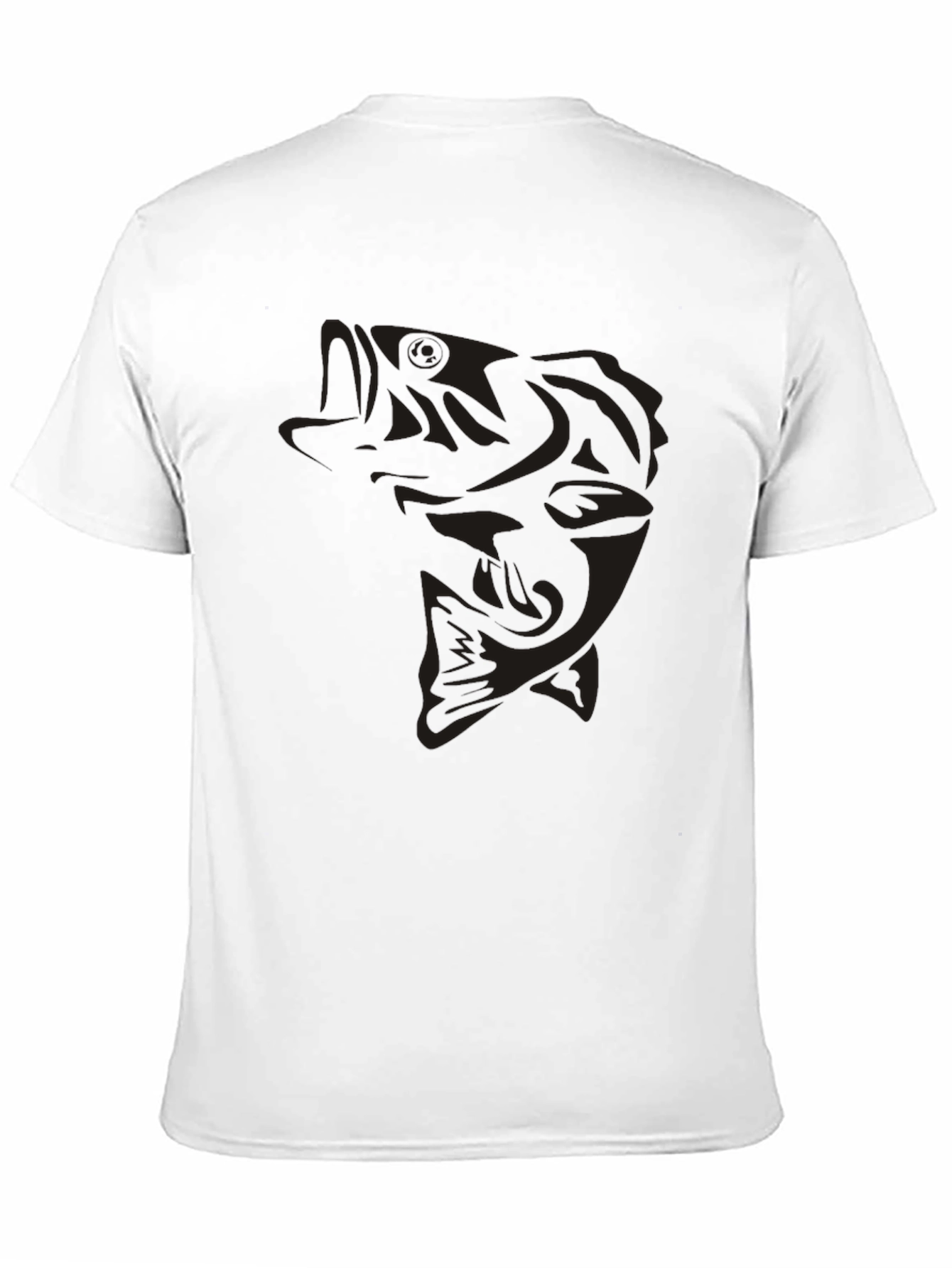 Bass Fishing Graphic Tee - Dark Angler Style
