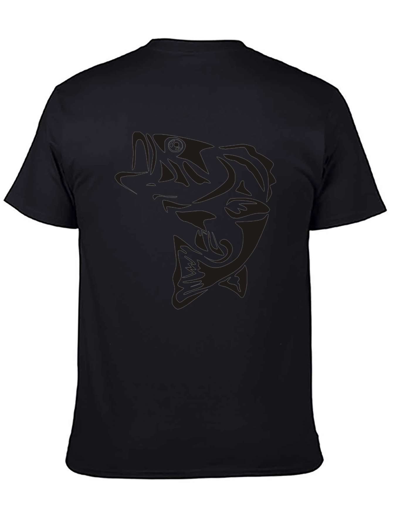 Bass Fishing Graphic Tee - Dark Angler Style
