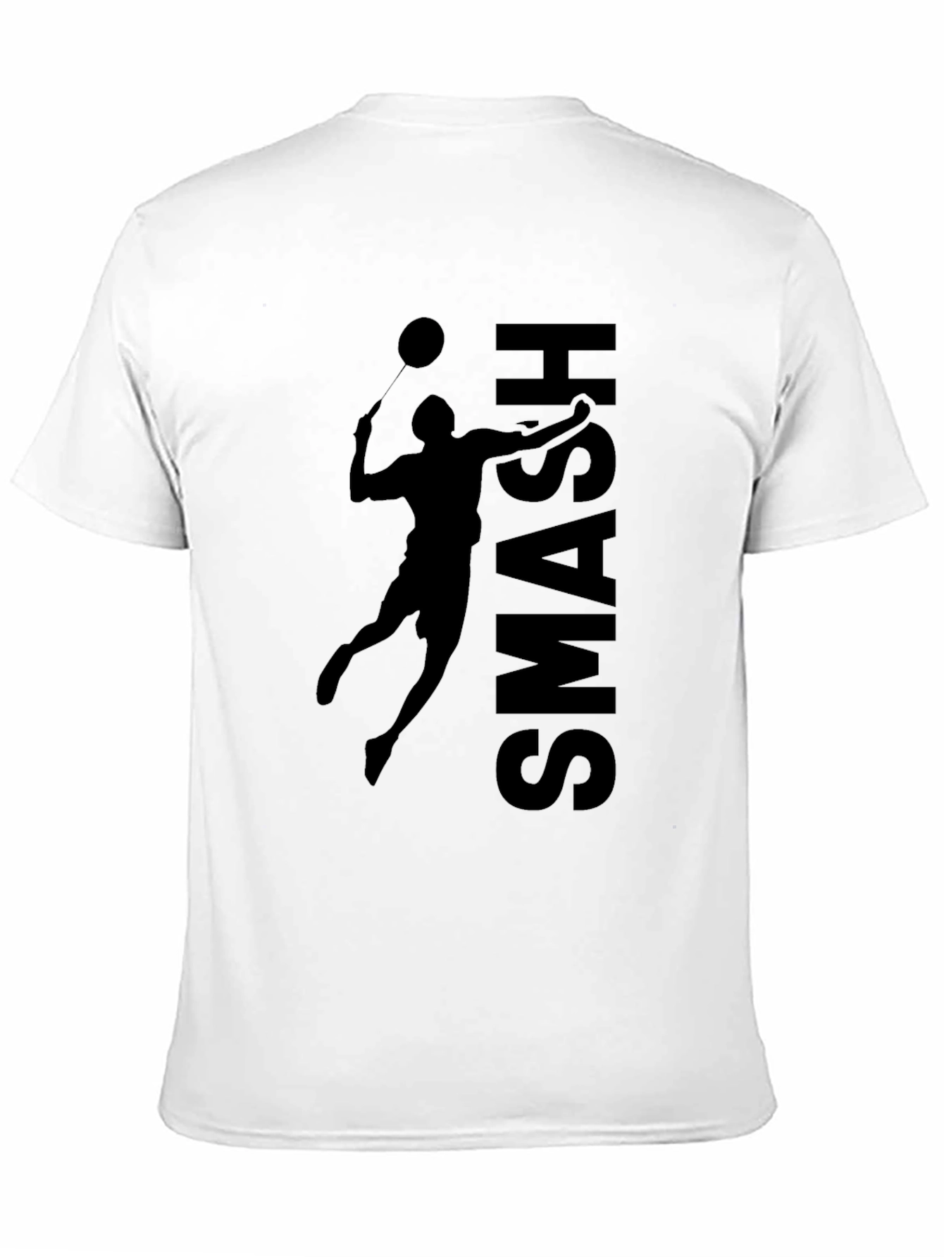 Smash Badminton Graphic T-Shirt - Black