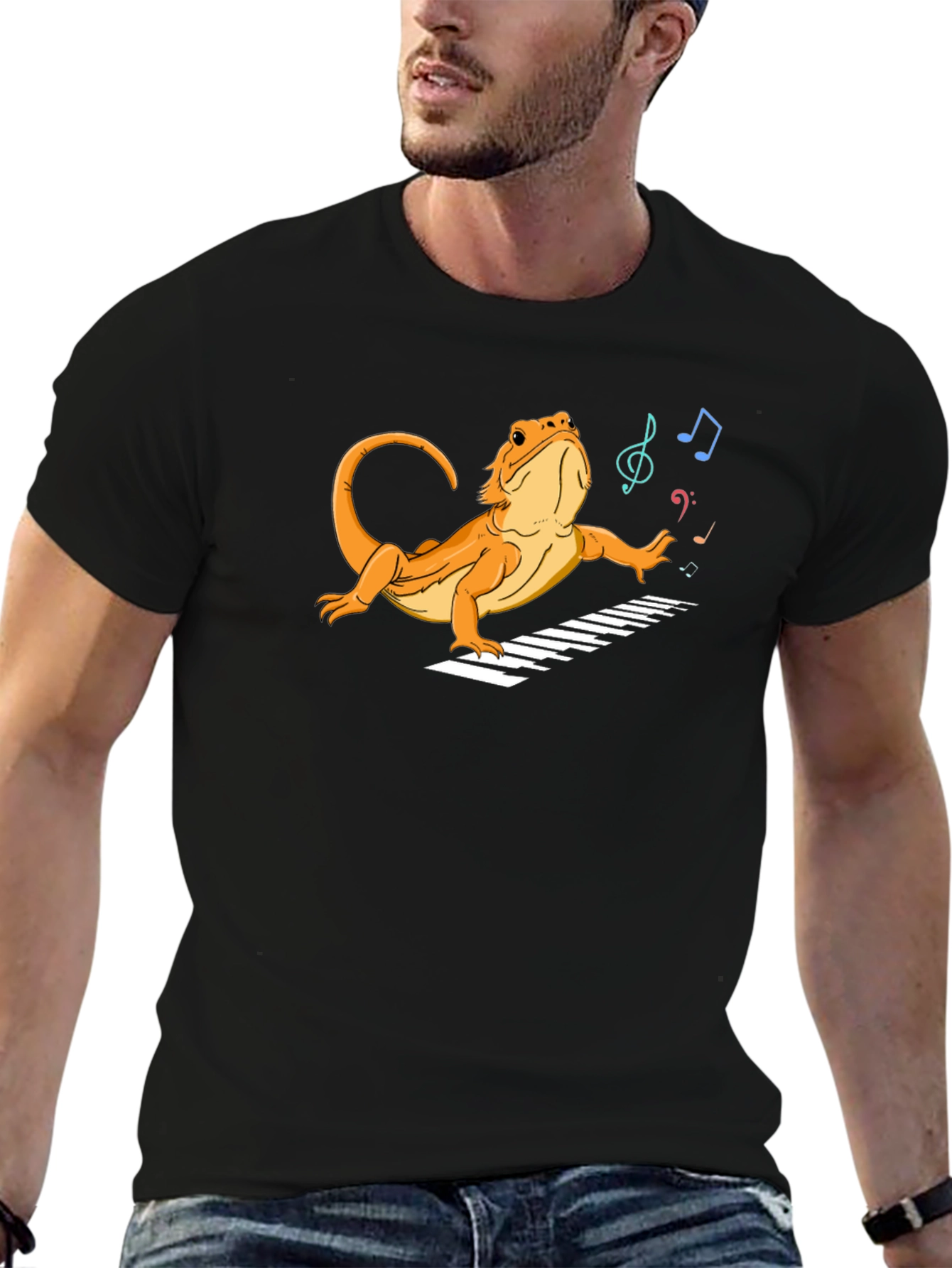 Bearded Dragon Musician T-Shirt