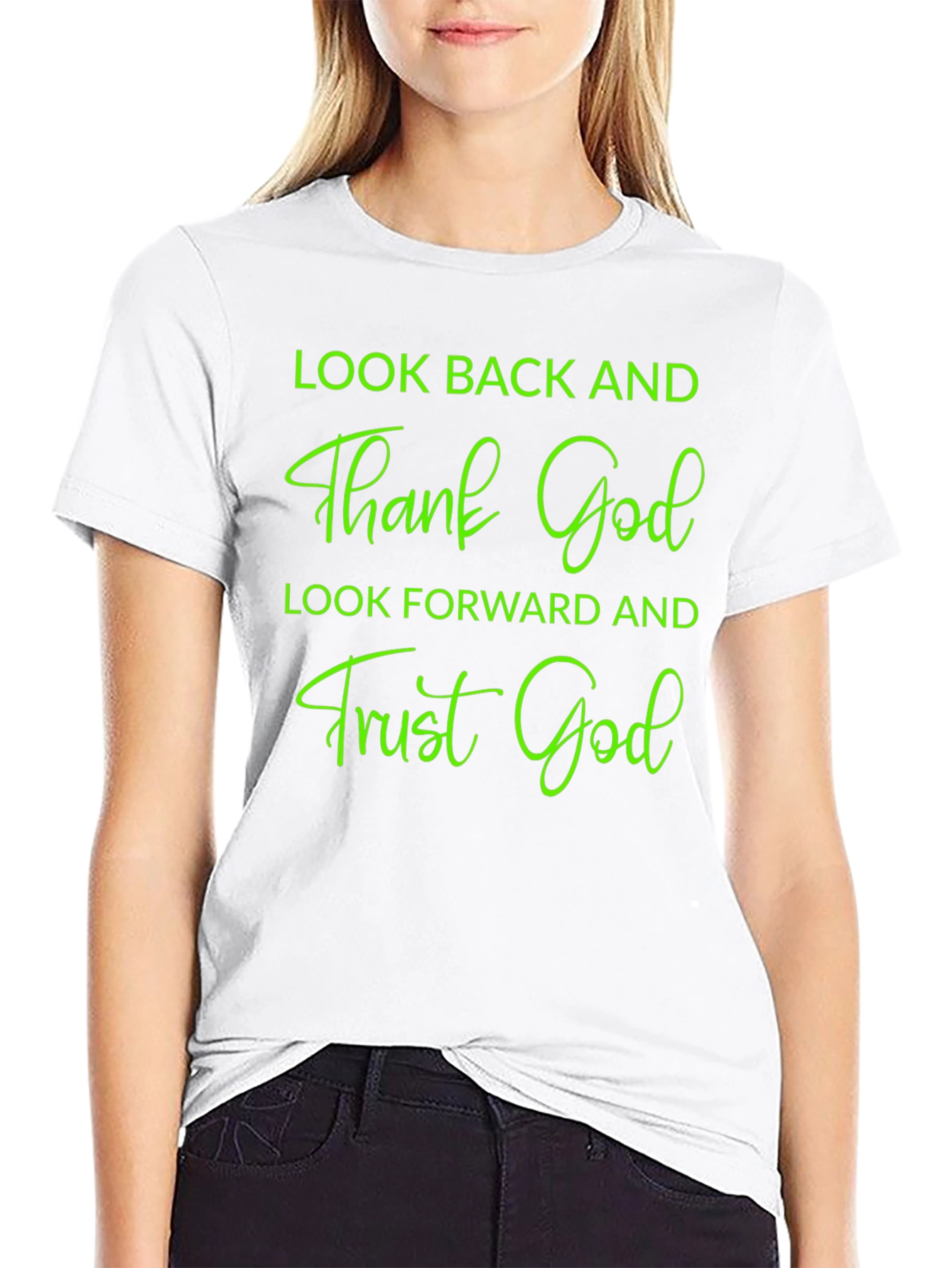 Inspirational Graphic Tee - Thank & Trust God Shirt