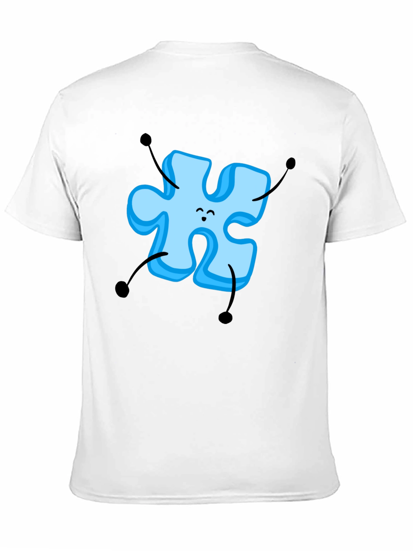 Puzzle Piece Cartoon Graphic T-Shirt