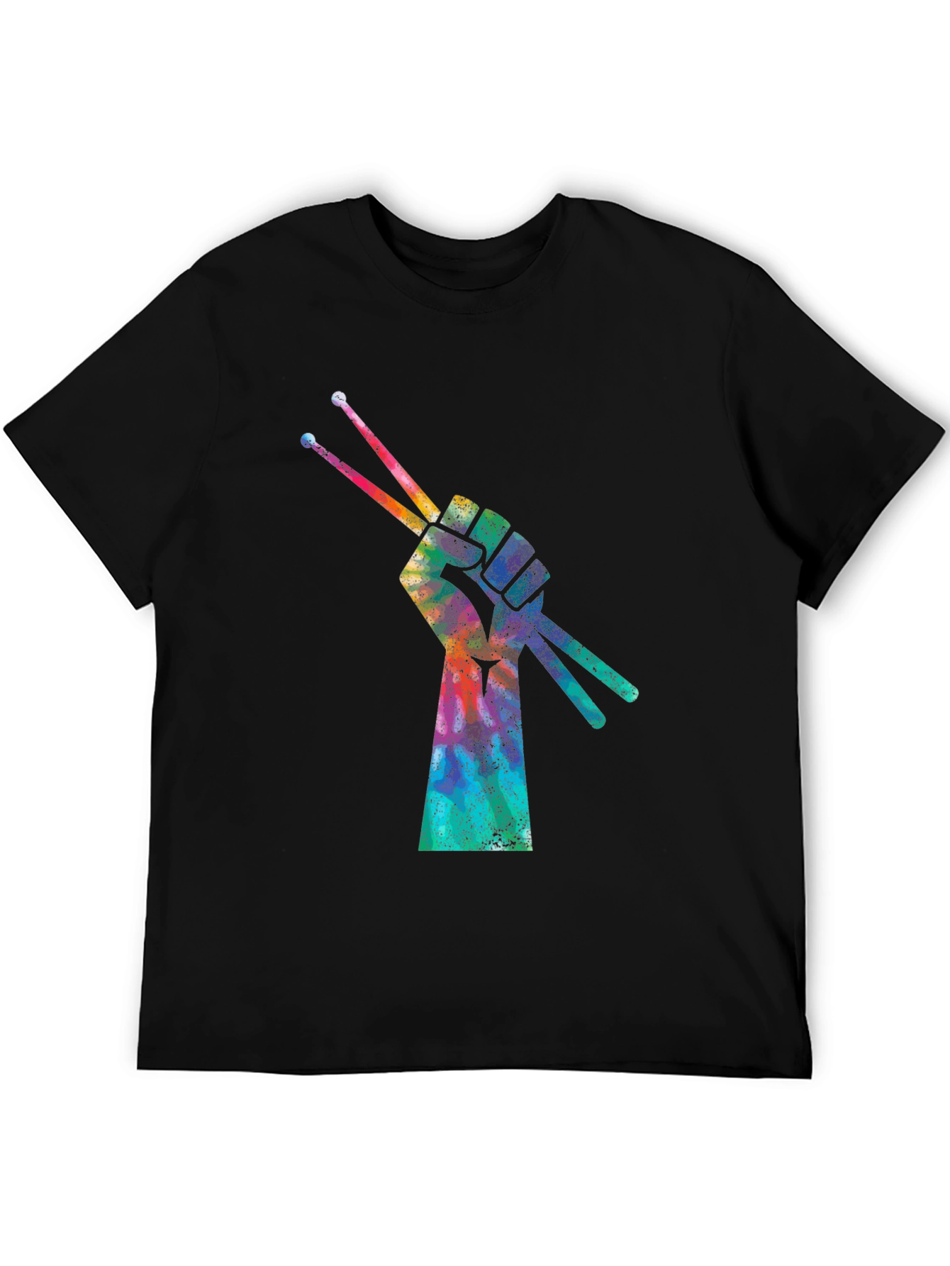 Drummers Fist Tie-Dye Graphic T-Shirt