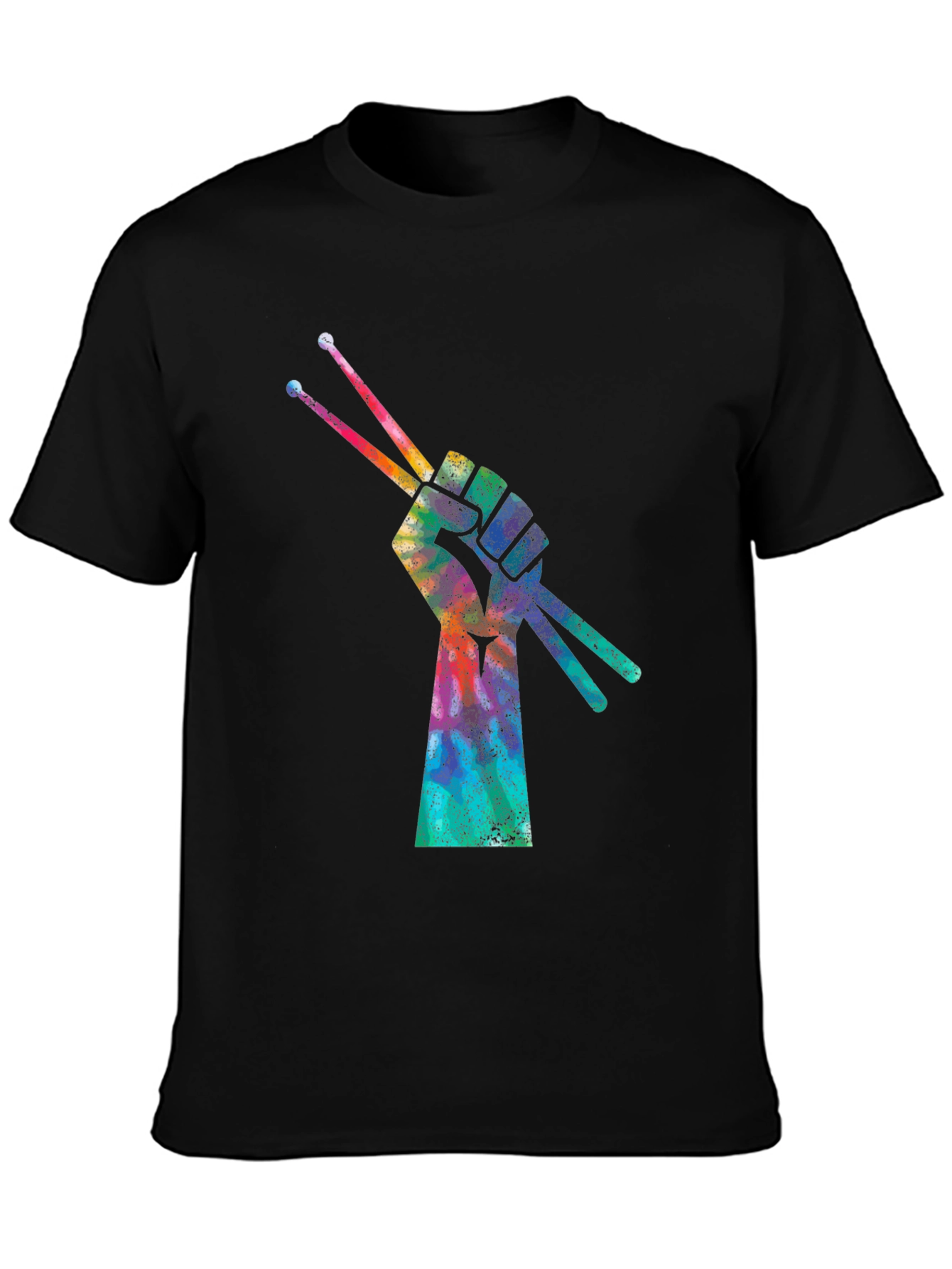Drummers Fist Tie-Dye Graphic T-Shirt