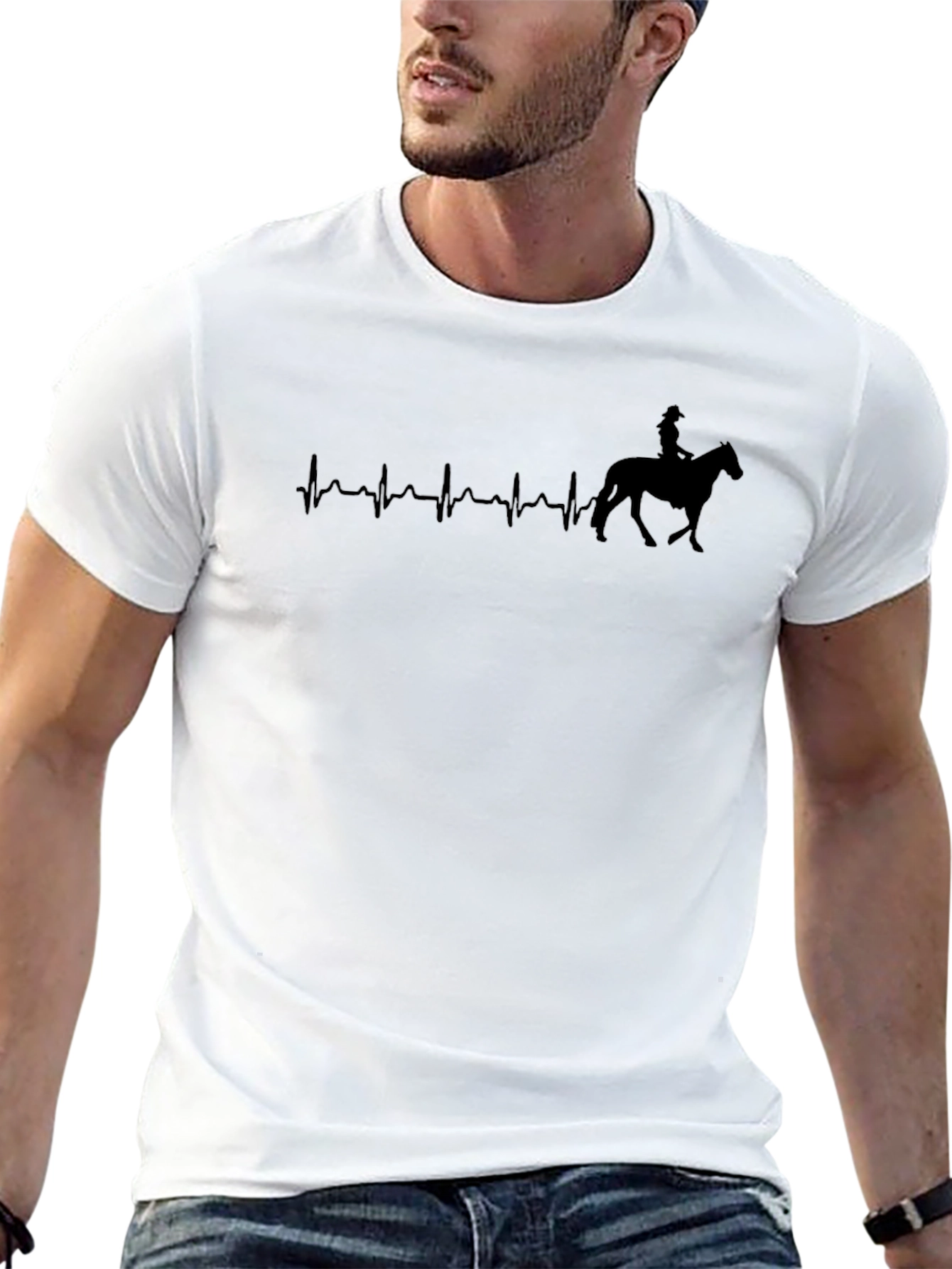 Equestrian Heartbeat T-Shirt - Horse Lover Tee