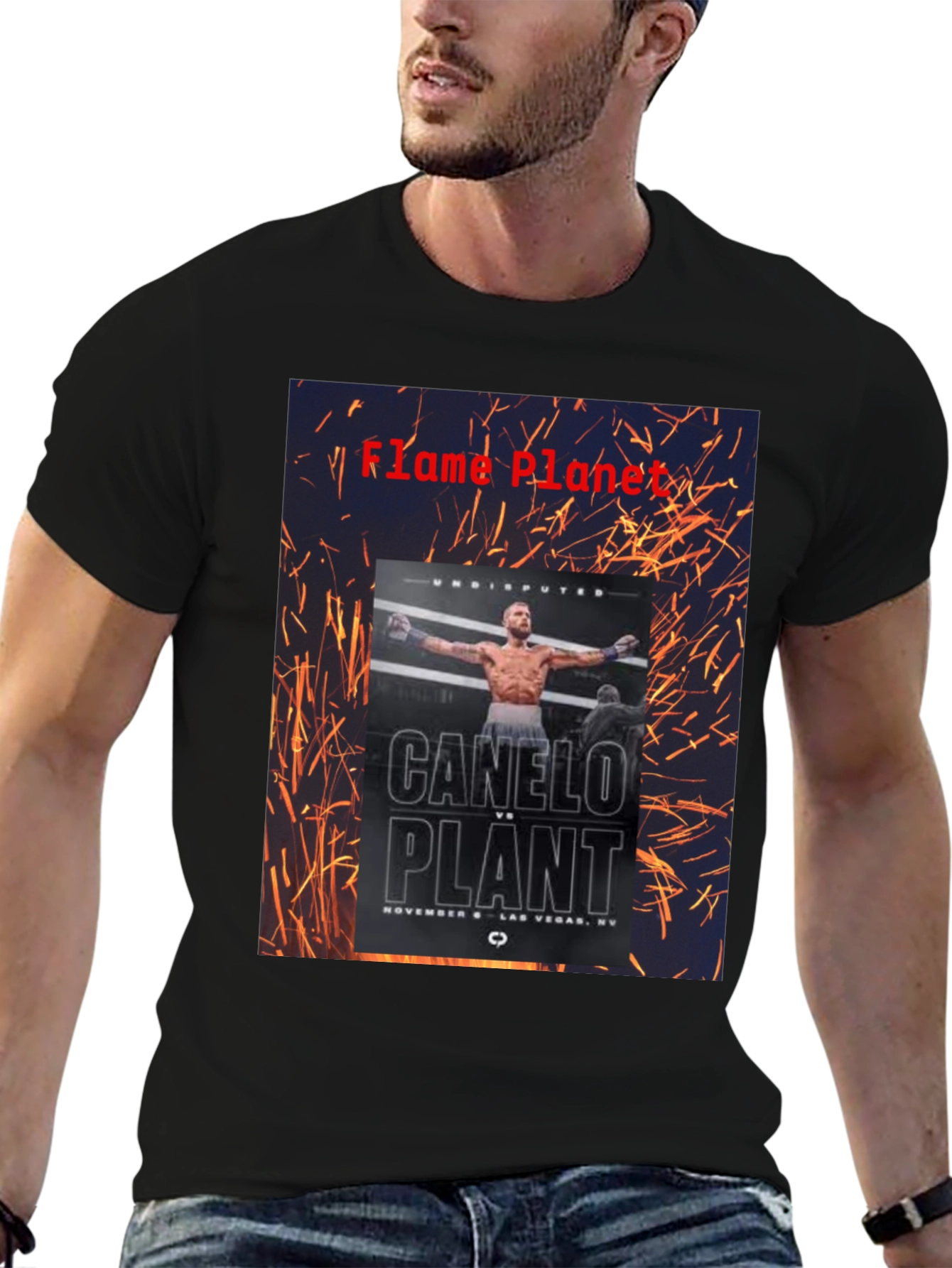 Canelo vs Plant T-Shirt - Flame Planet Design