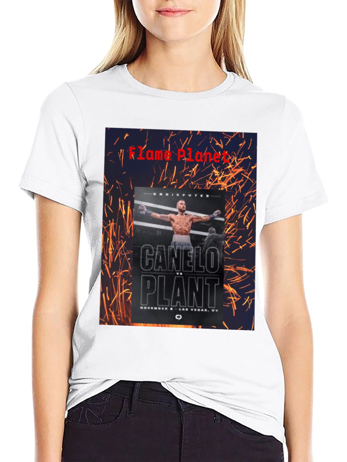 Canelo vs Plant T-Shirt - Flame Planet Design