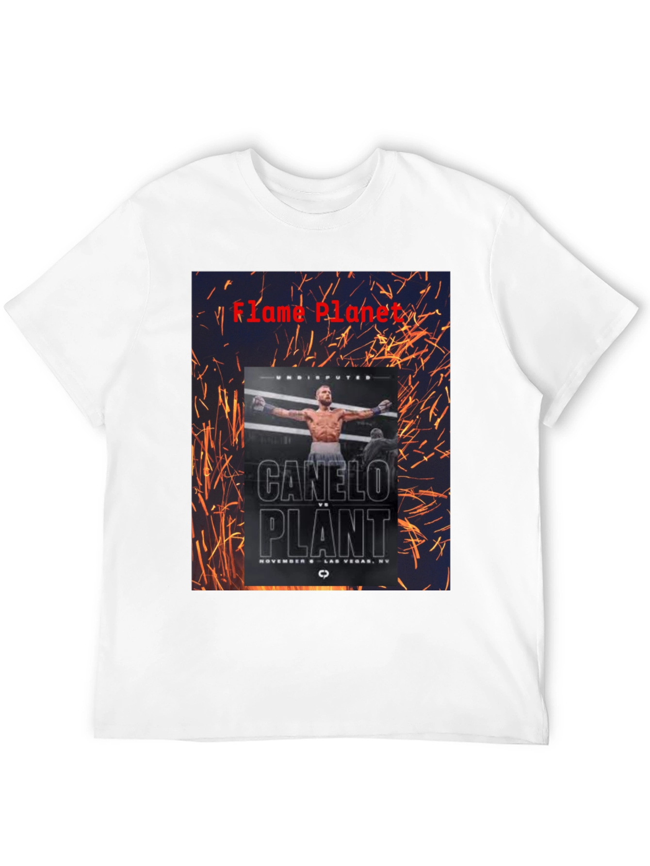 Canelo vs Plant T-Shirt - Flame Planet Design
