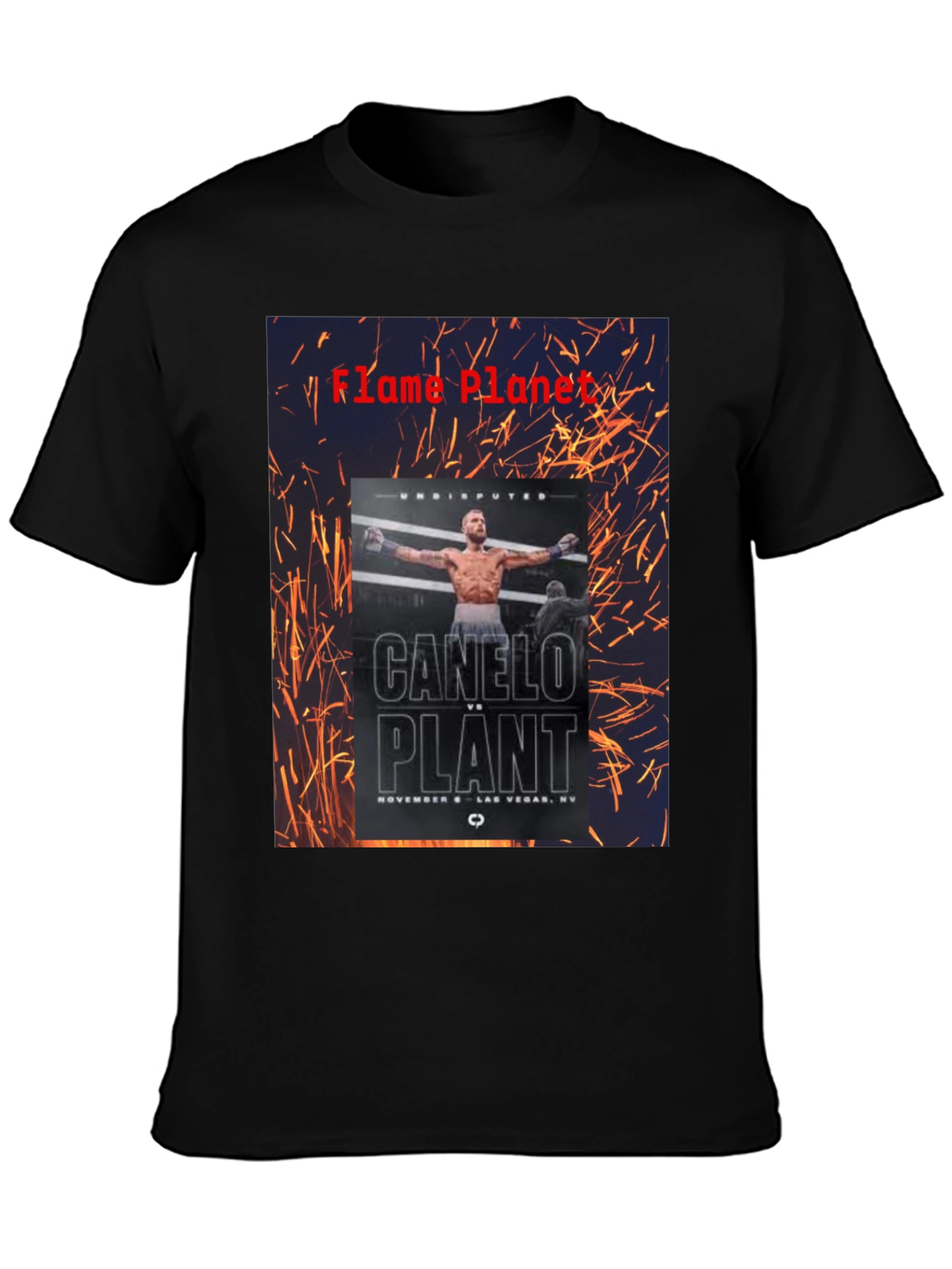 Canelo vs Plant T-Shirt - Flame Planet Design