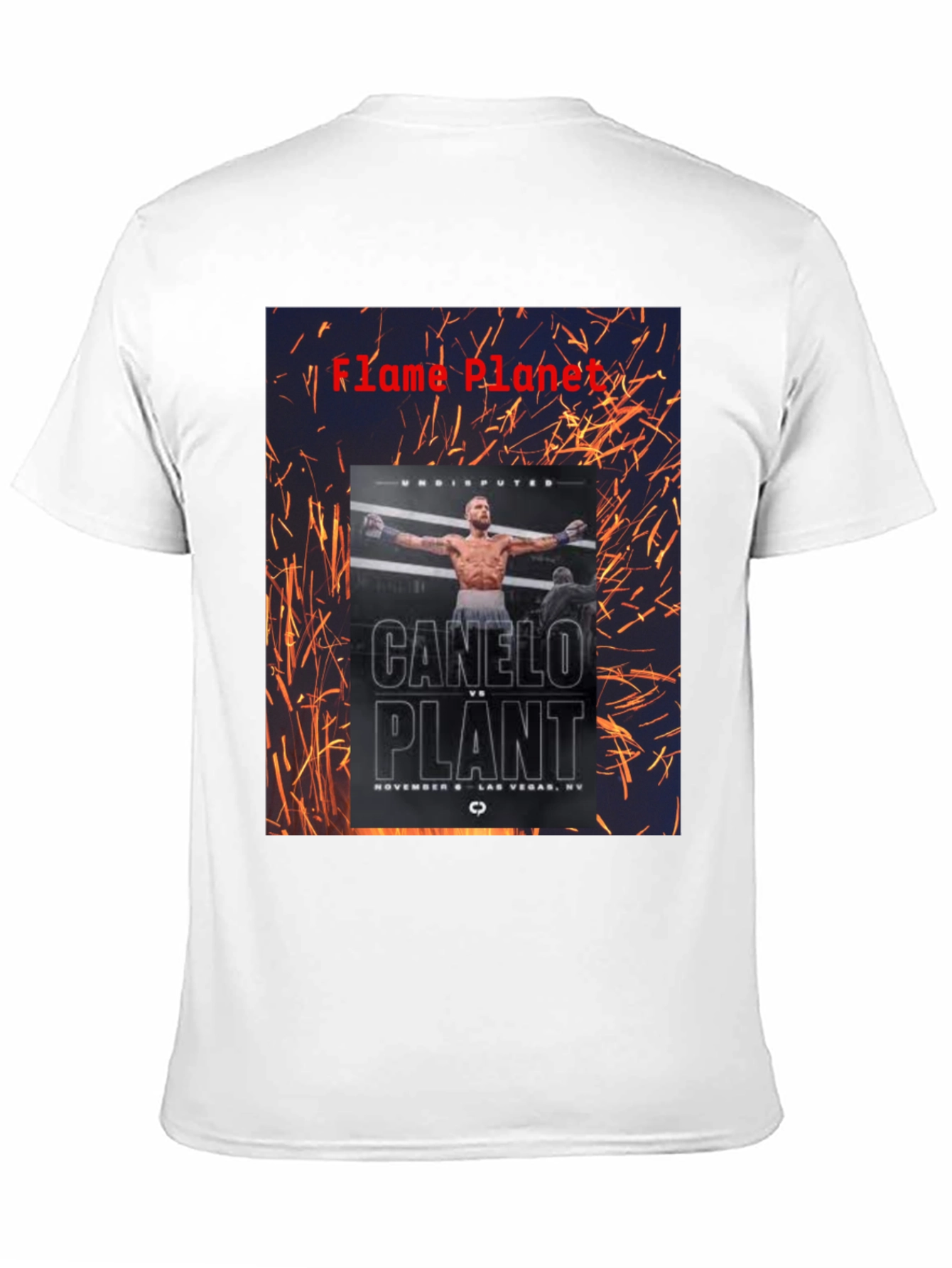 Canelo vs Plant T-Shirt - Flame Planet Design