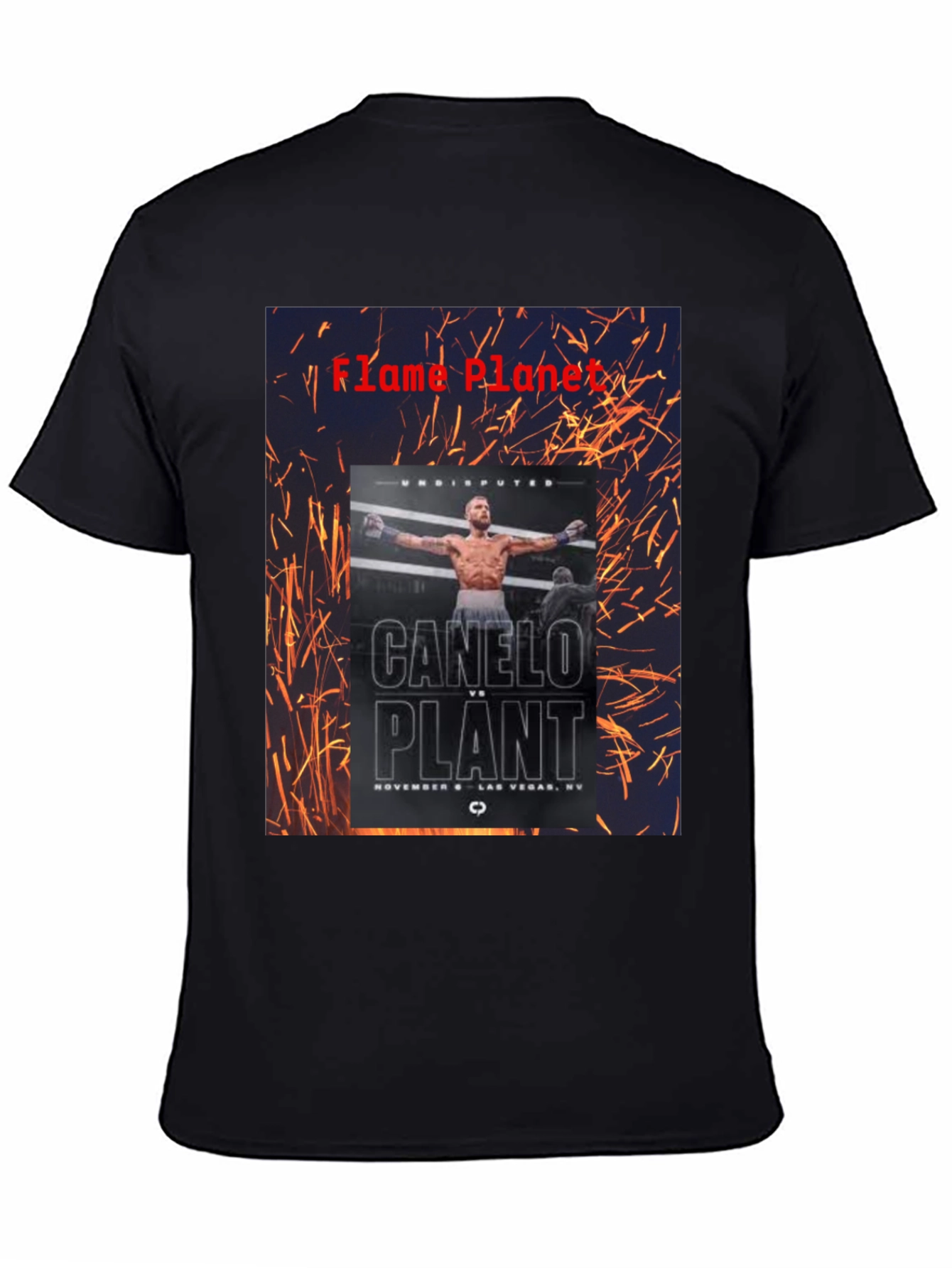 Canelo vs Plant T-Shirt - Flame Planet Design