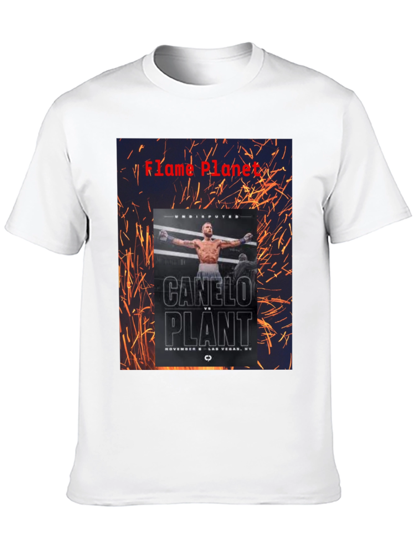Canelo vs Plant T-Shirt - Flame Planet Design