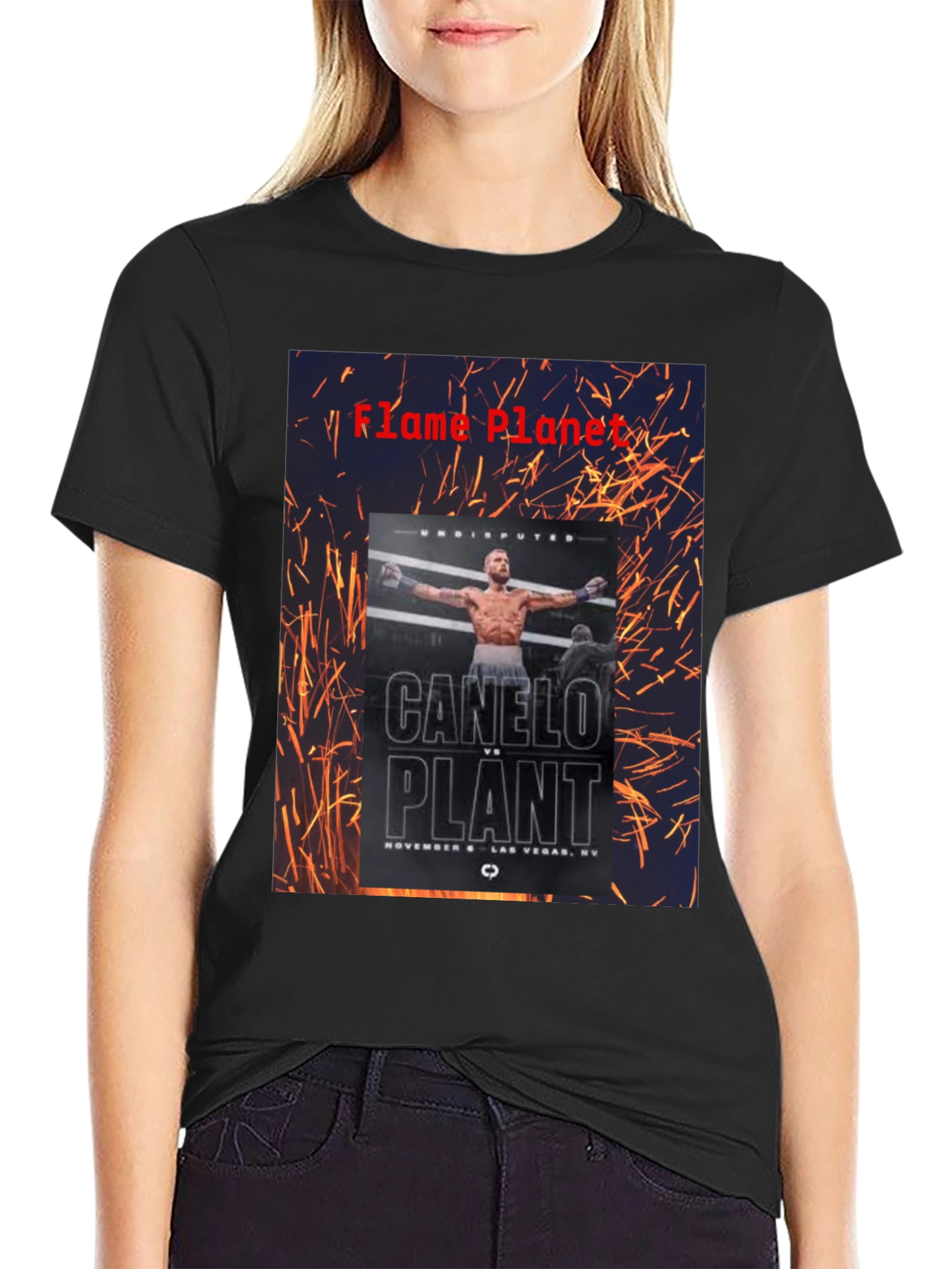 Canelo vs Plant T-Shirt - Flame Planet Design