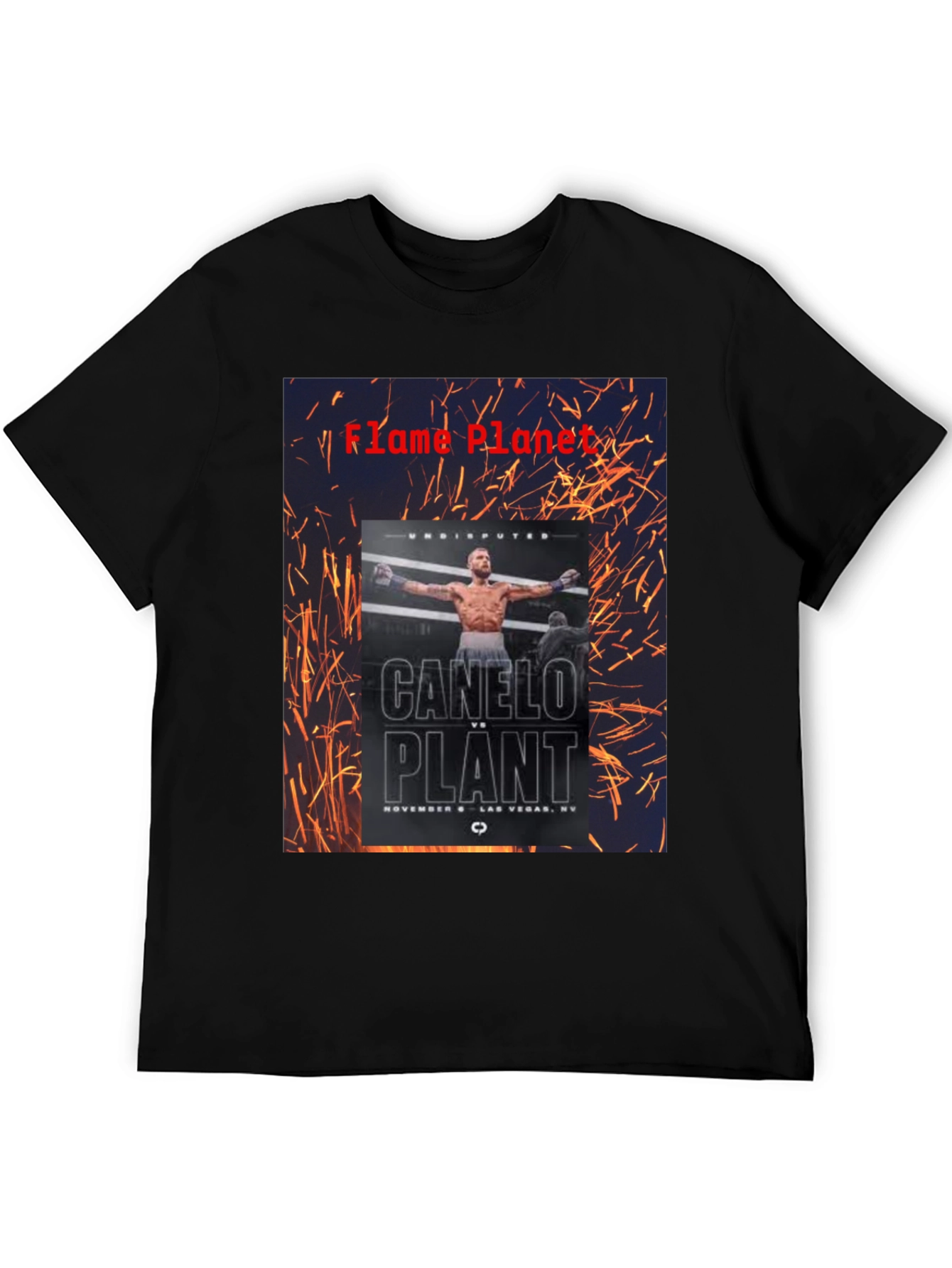 Canelo vs Plant T-Shirt - Flame Planet Design