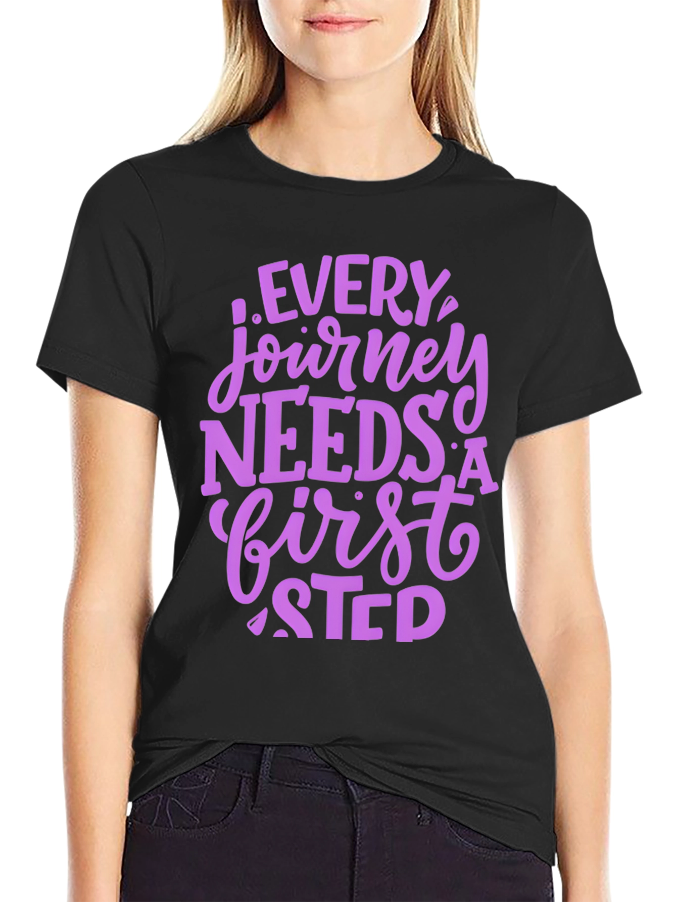 Journey First Step Graphic Tee - Inspirational Shirt