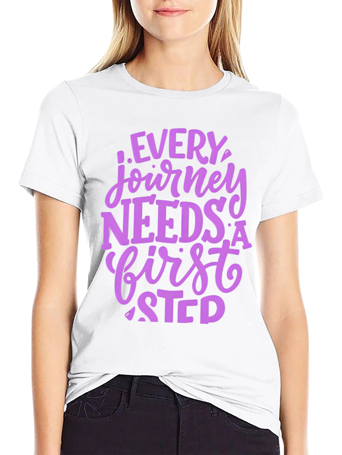 Journey First Step Graphic Tee - Inspirational Shirt