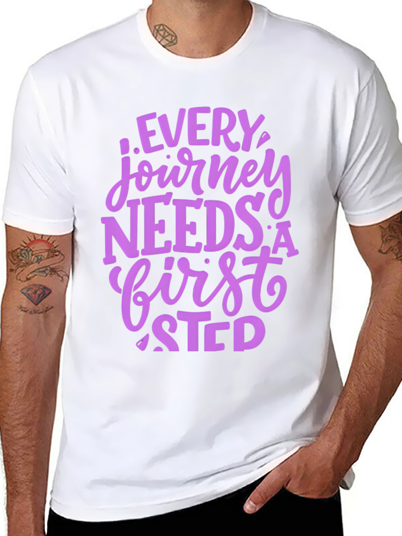 Journey First Step Graphic Tee - Inspirational Shirt