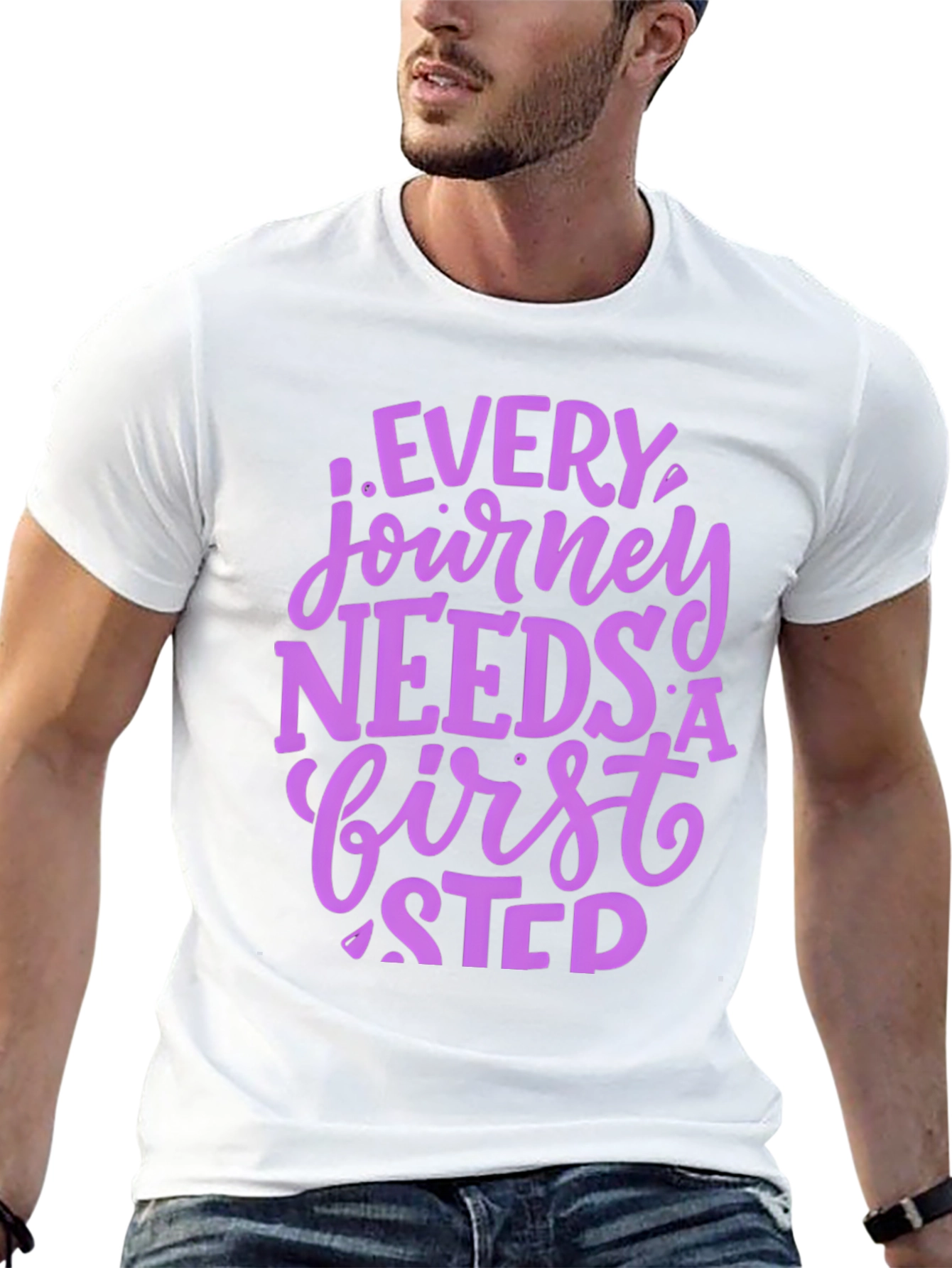 Journey First Step Graphic Tee - Inspirational Shirt
