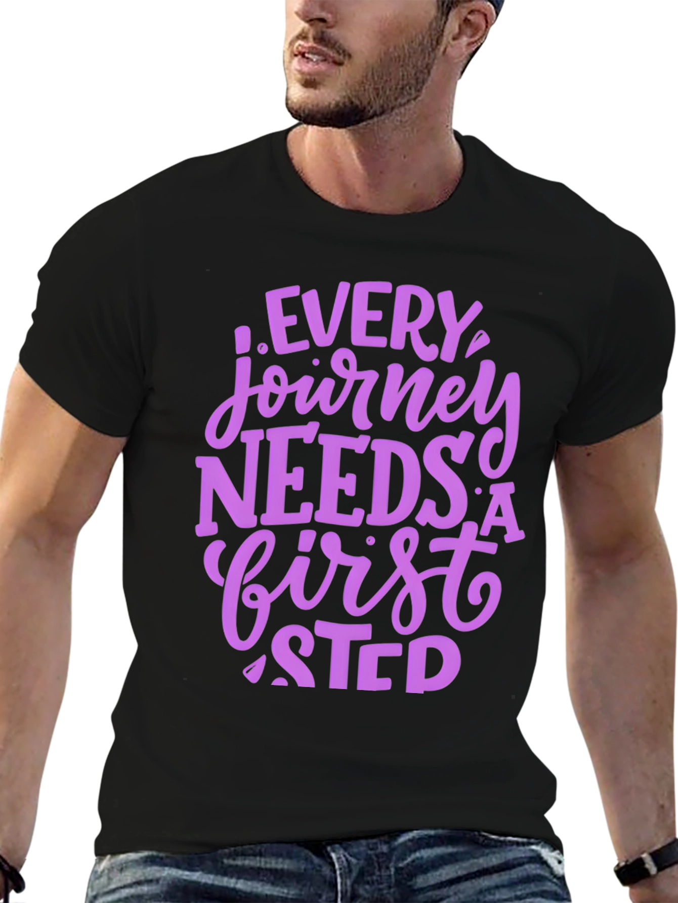 Journey First Step Graphic Tee - Inspirational Shirt
