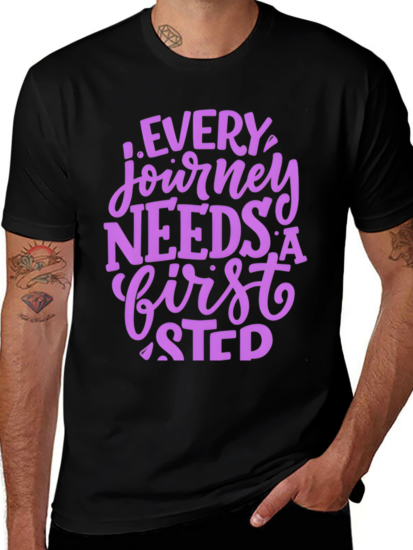 Journey First Step Graphic Tee - Inspirational Shirt