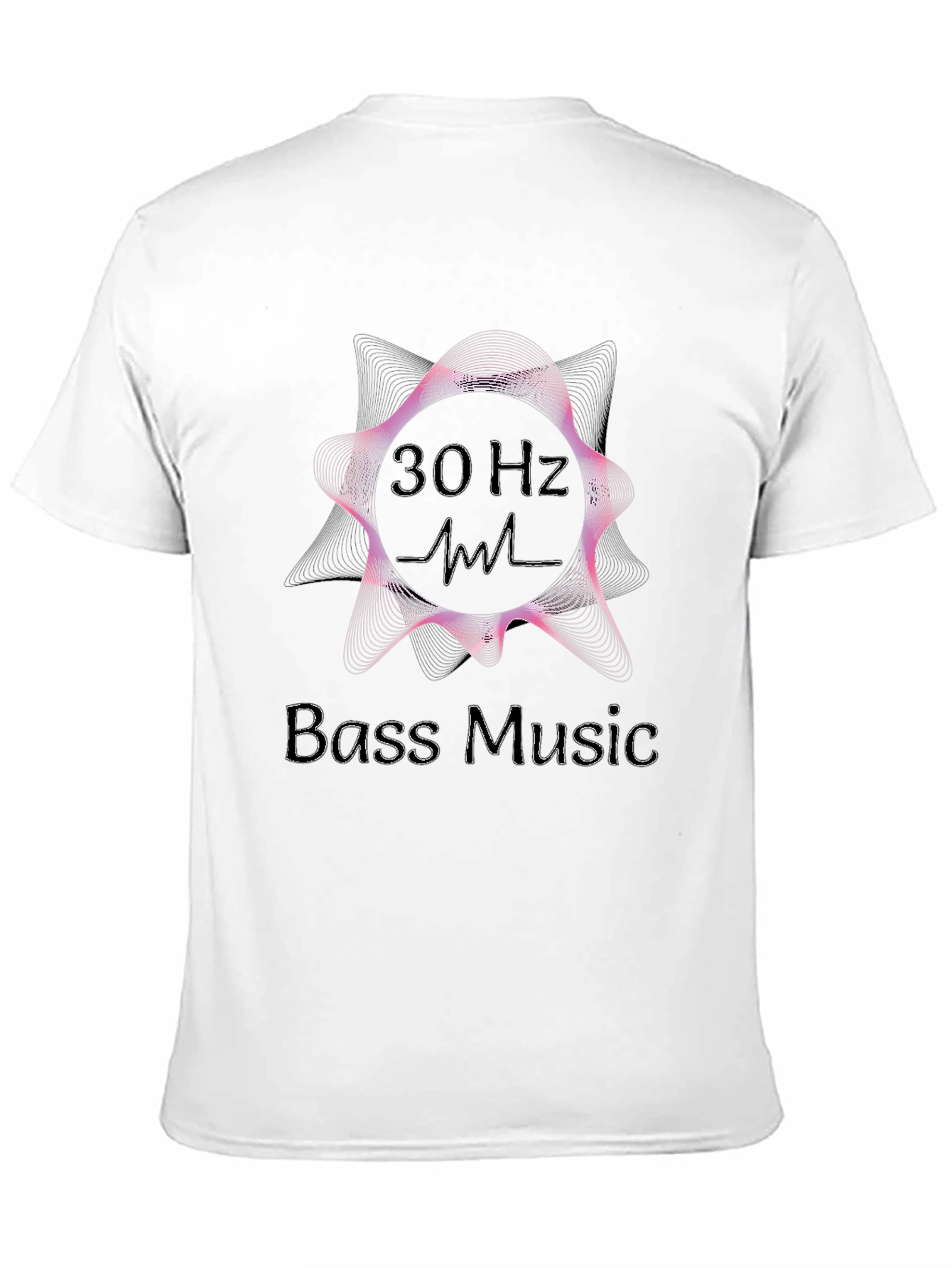 30 Hz Bass Music Graphic T-Shirt - Black