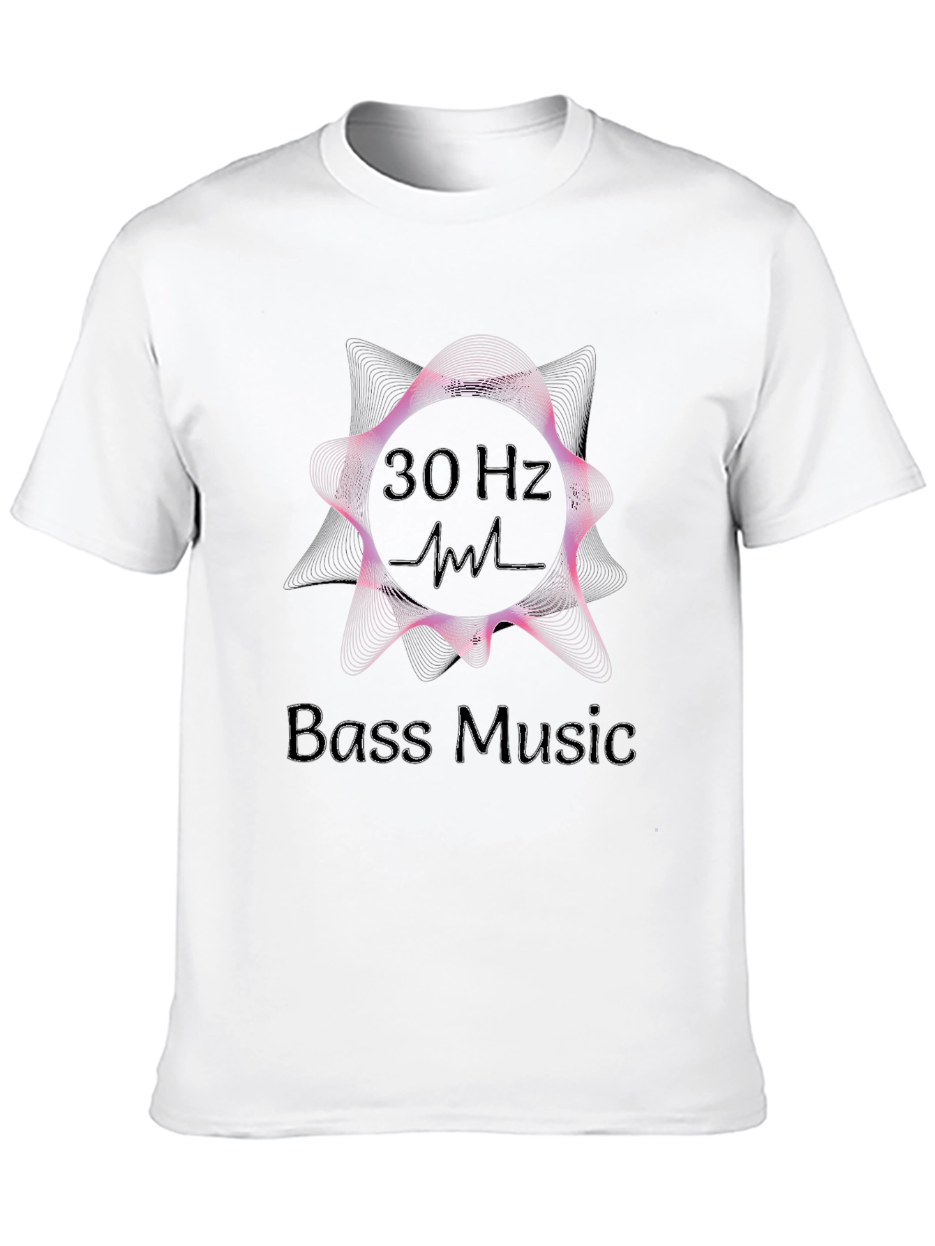 30 Hz Bass Music Graphic T-Shirt - Black