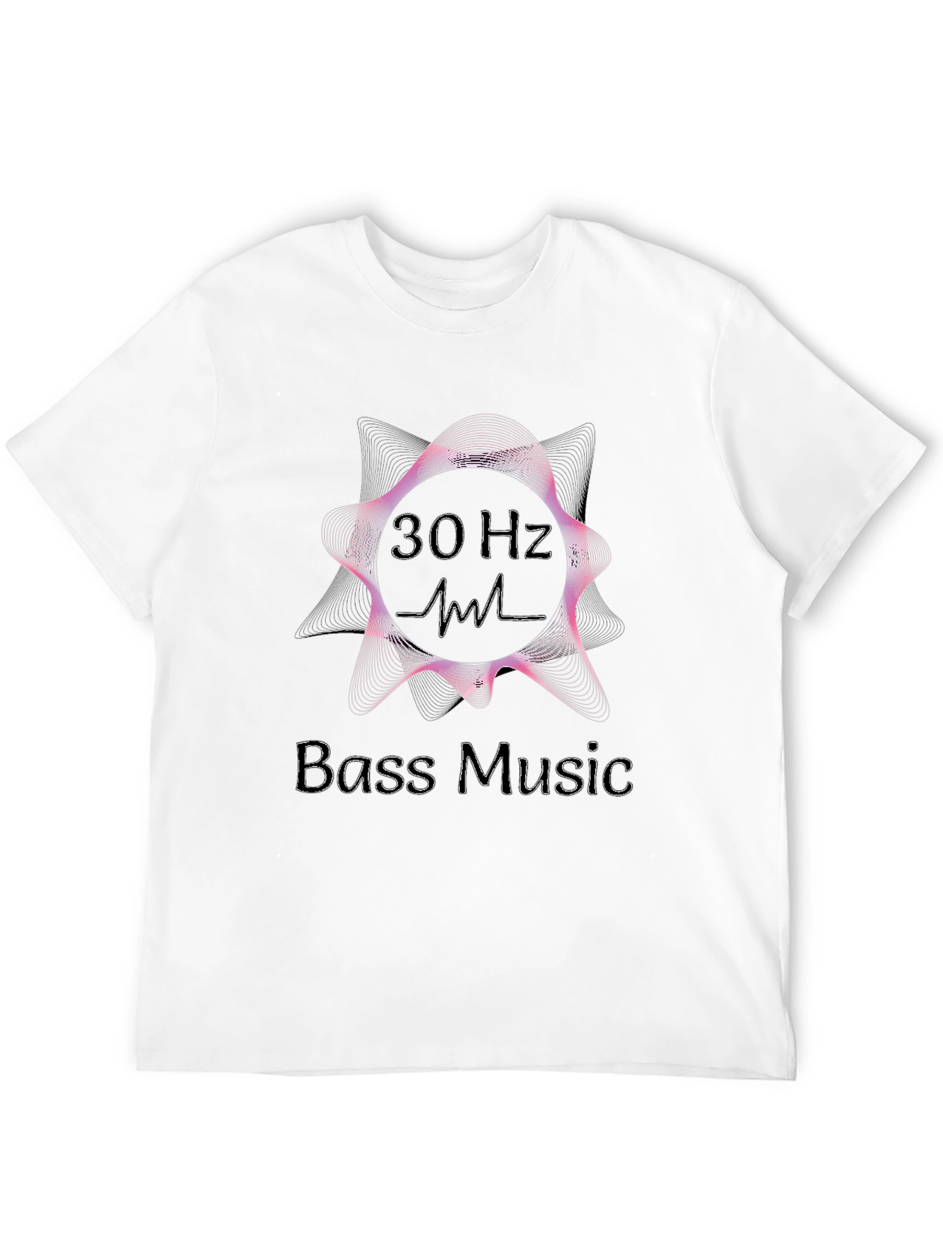 30 Hz Bass Music Graphic T-Shirt - Black