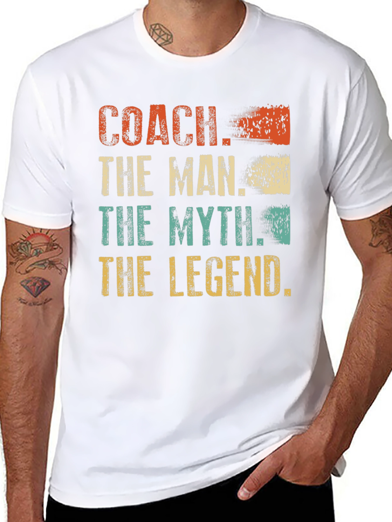 Coach The Man The Myth The Legend Black T-Shirt