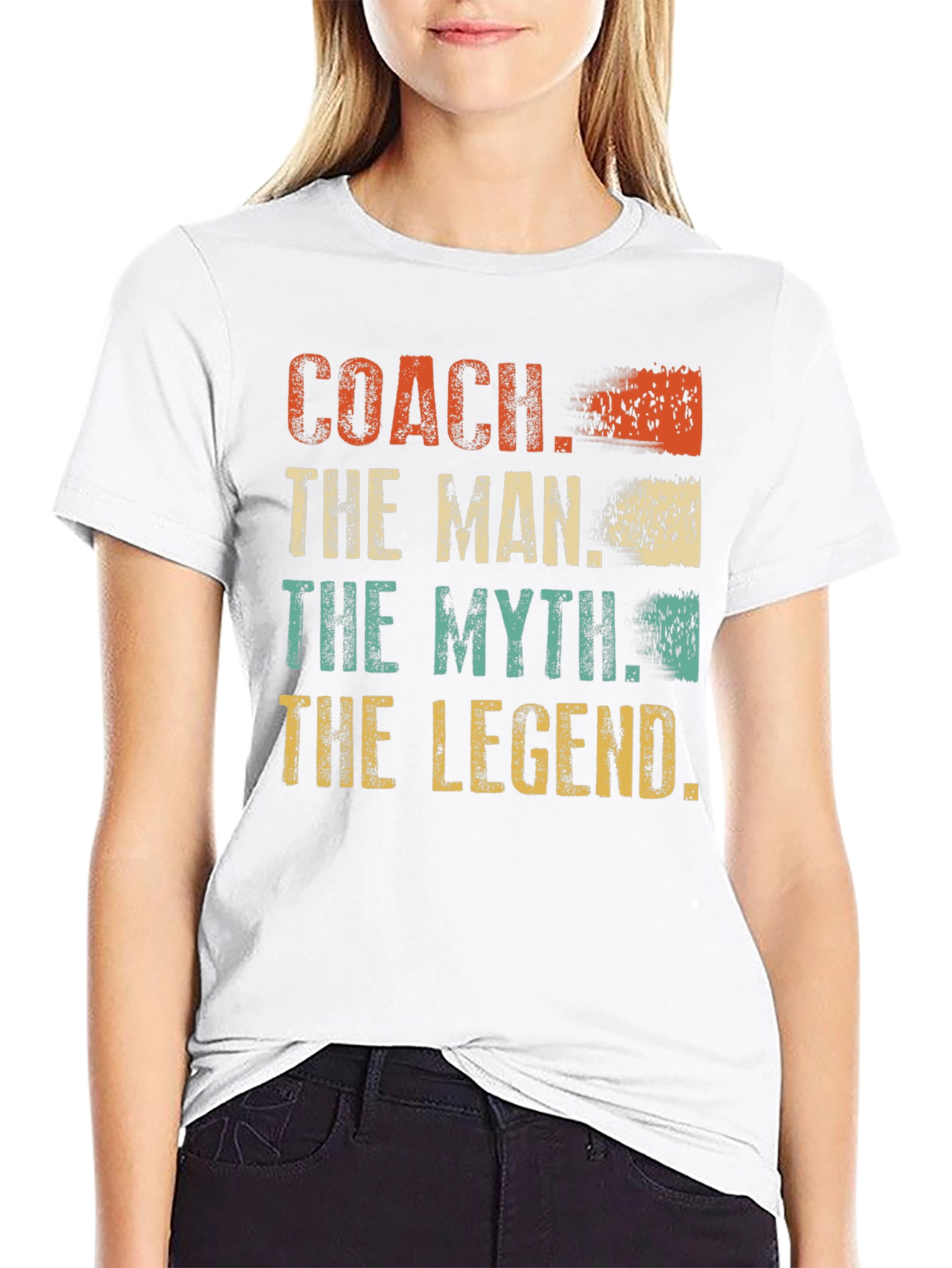 Coach The Man The Myth The Legend Black T-Shirt