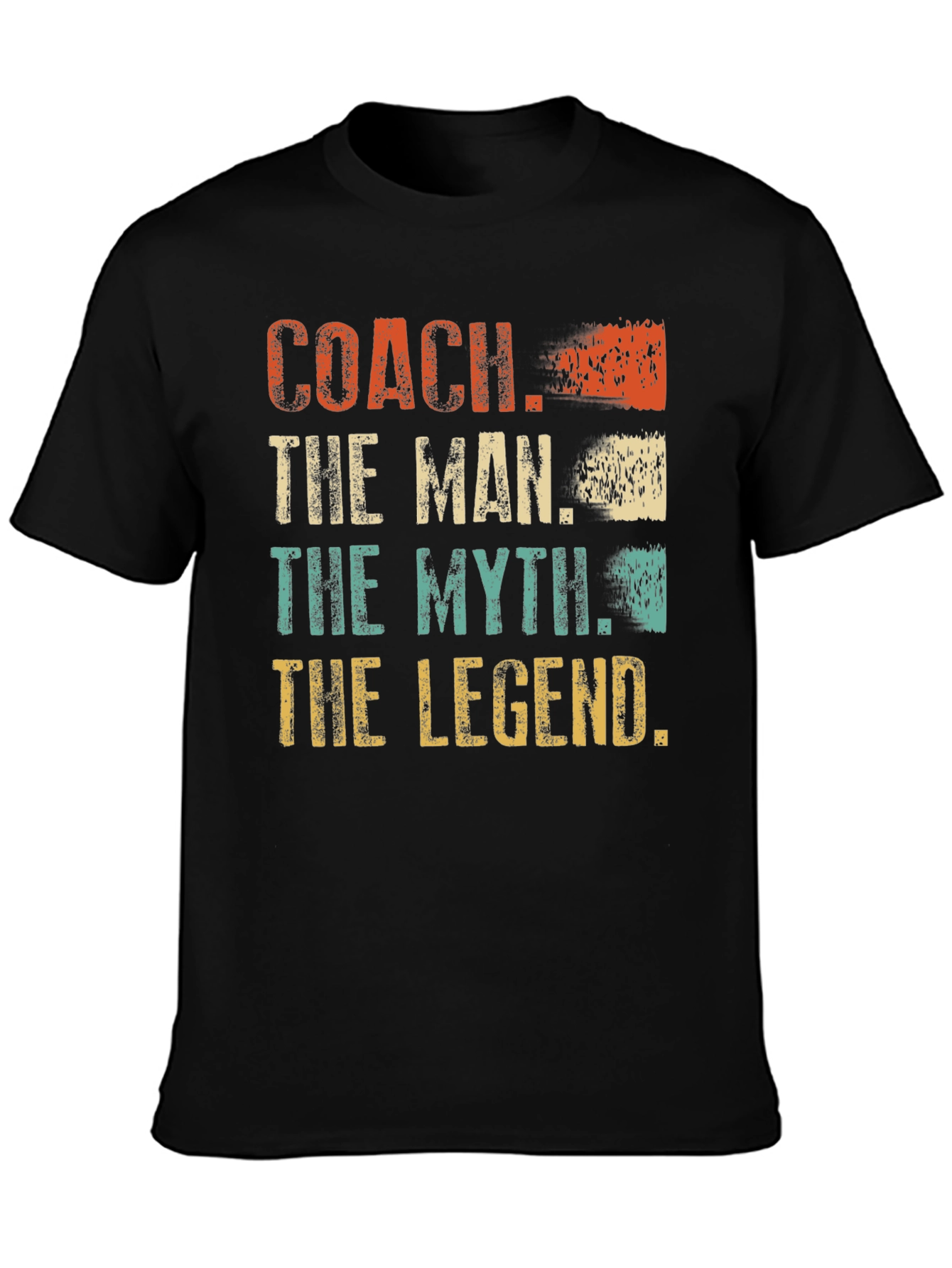 Coach The Man The Myth The Legend Black T-Shirt