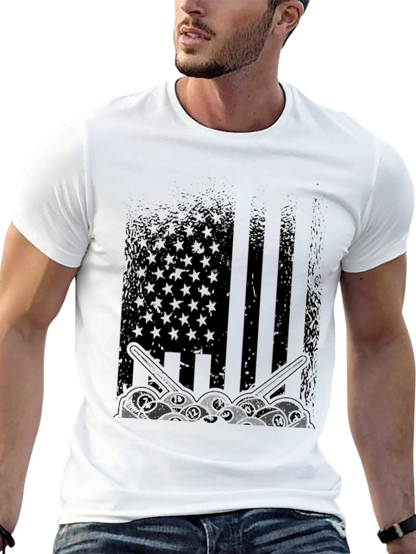 Drummer American Flag Graphic Tee