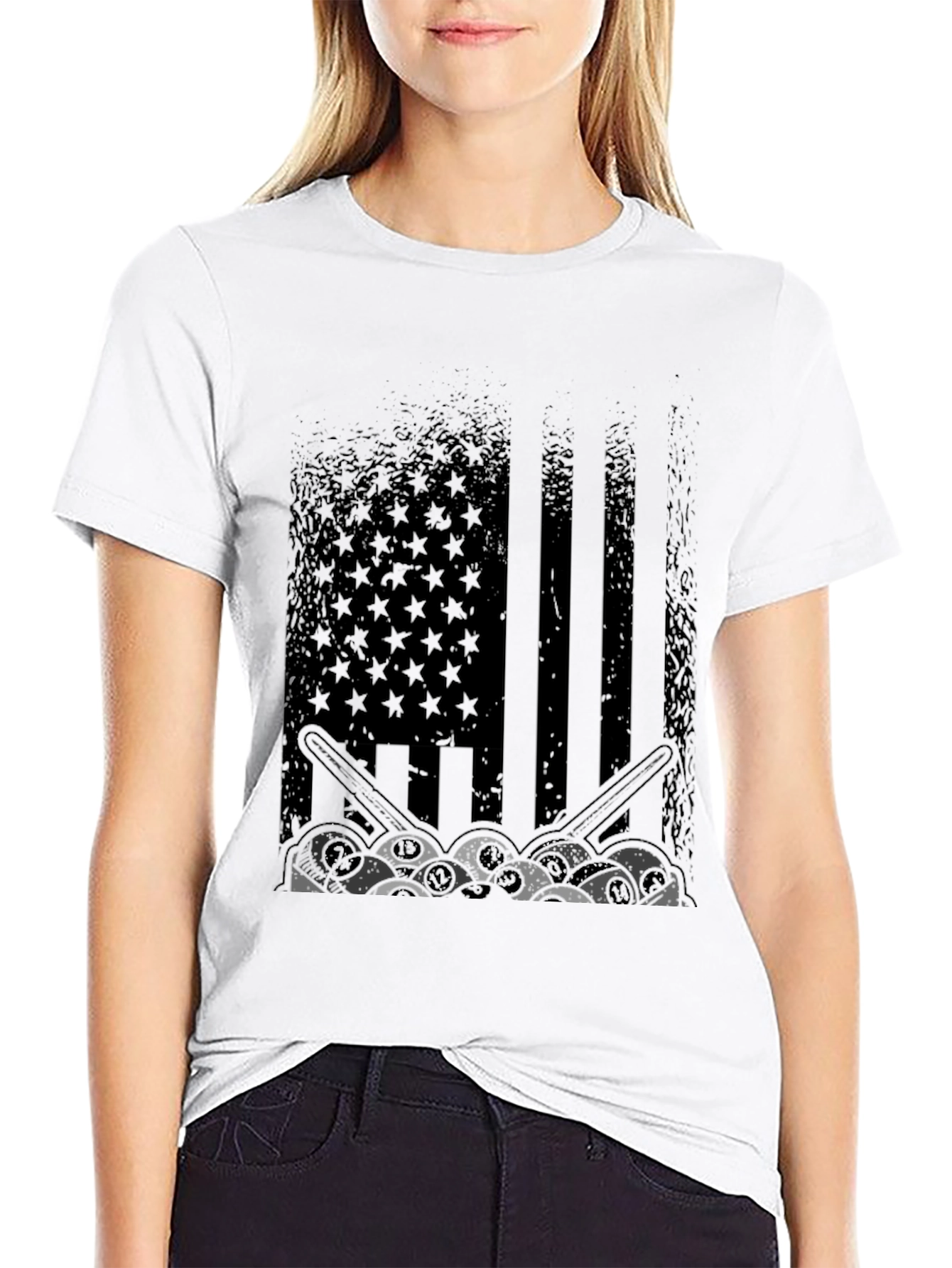 Drummer American Flag Graphic Tee