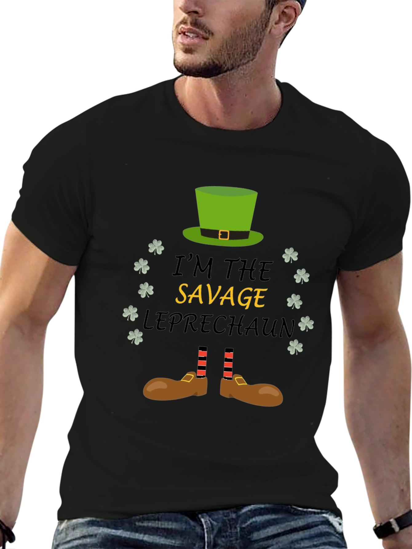 Savage Leprechaun St. Patricks Day Graphic Tee