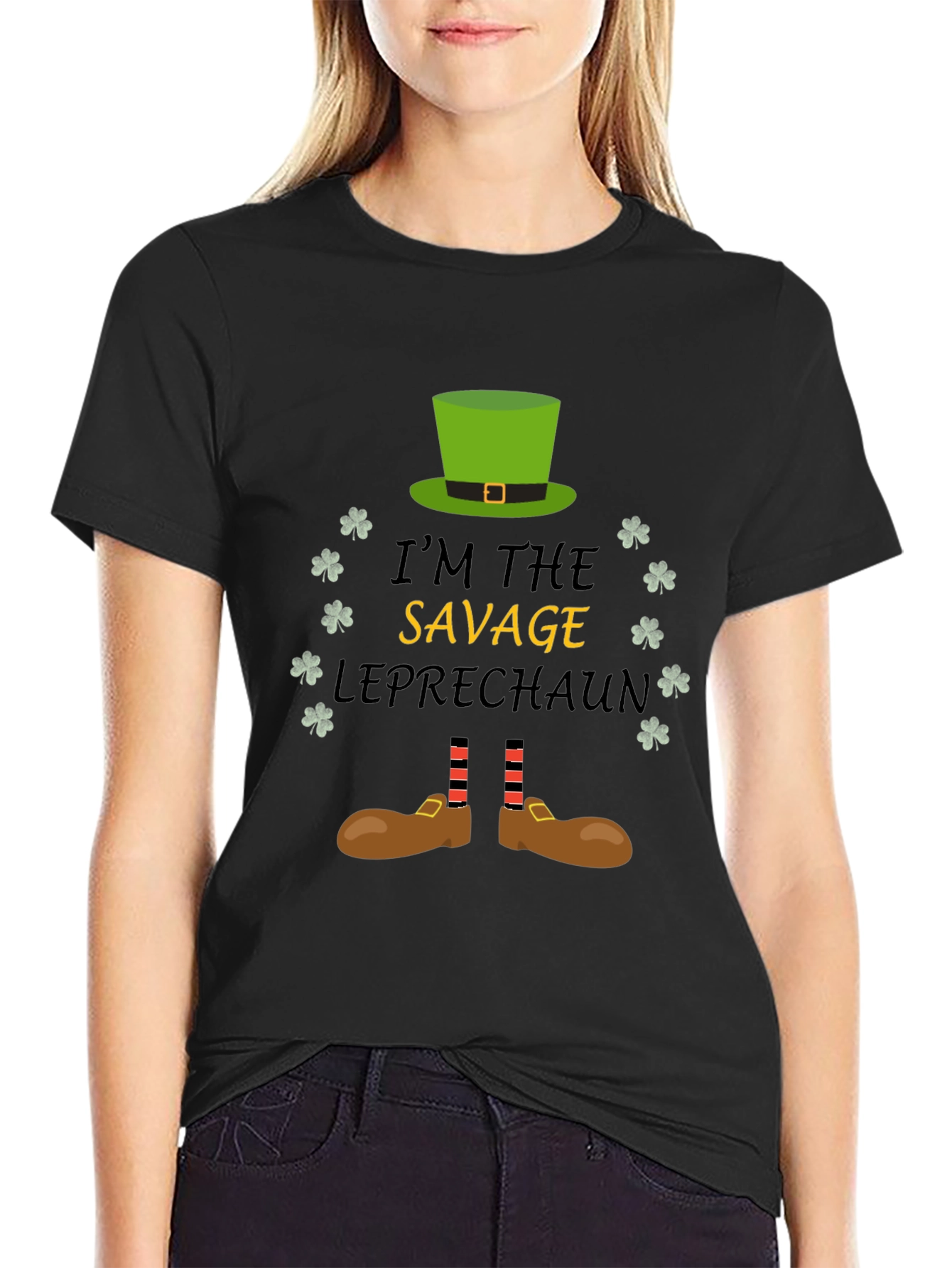 Savage Leprechaun St. Patricks Day Graphic Tee