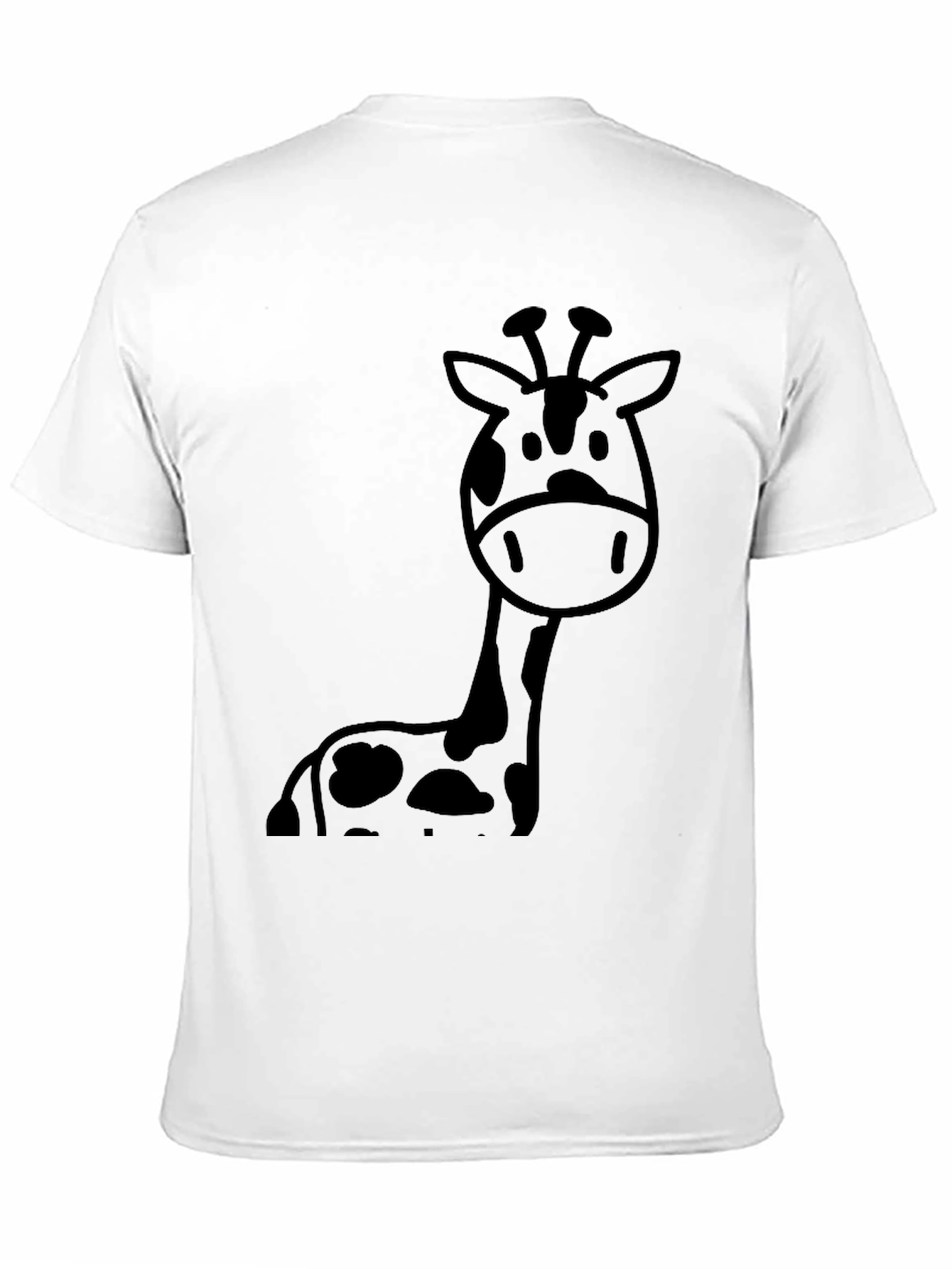 Giraffe Graphic Tee - Casual Black T-Shirt
