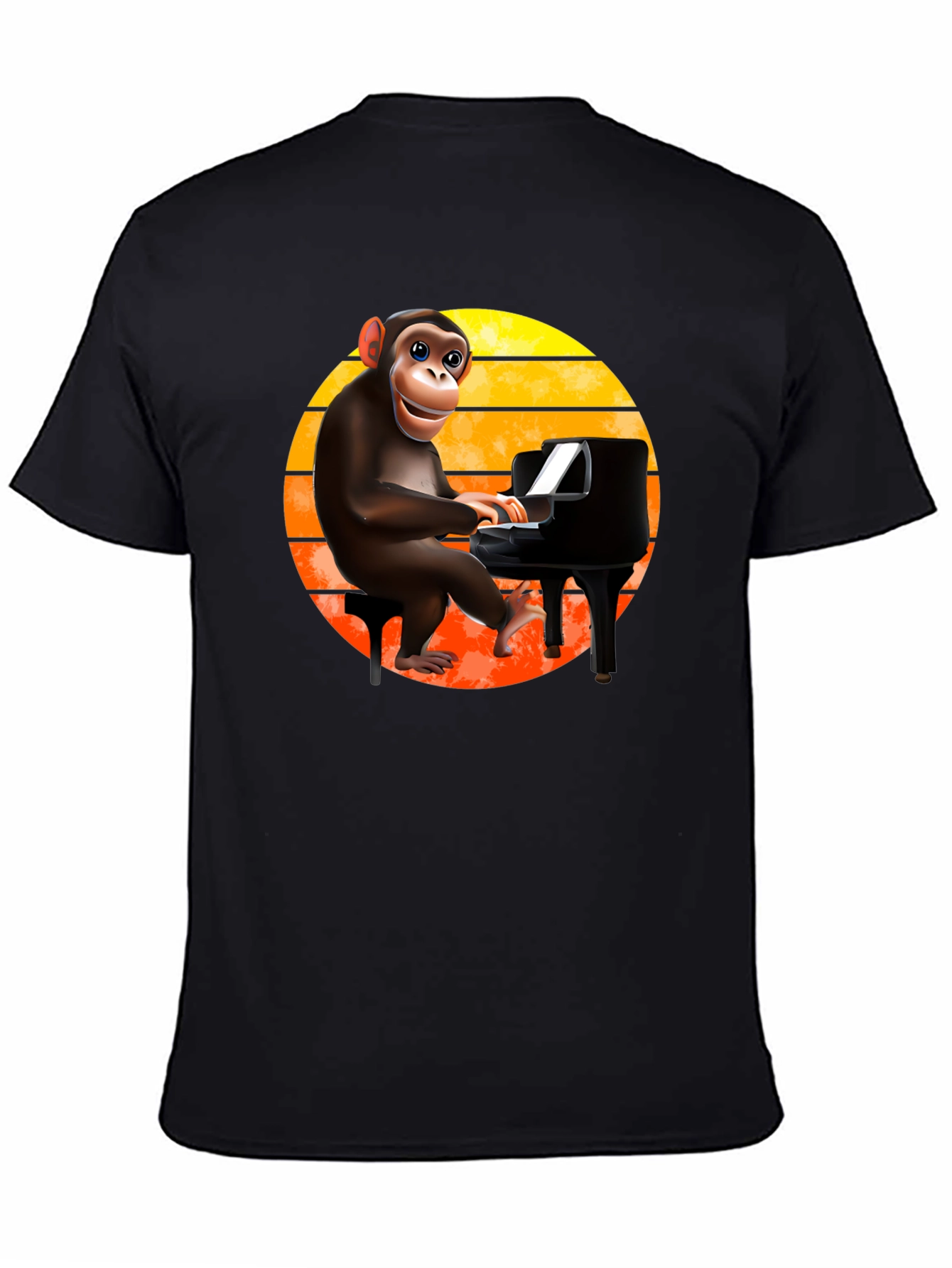 Monkey Playing Piano T-Shirt