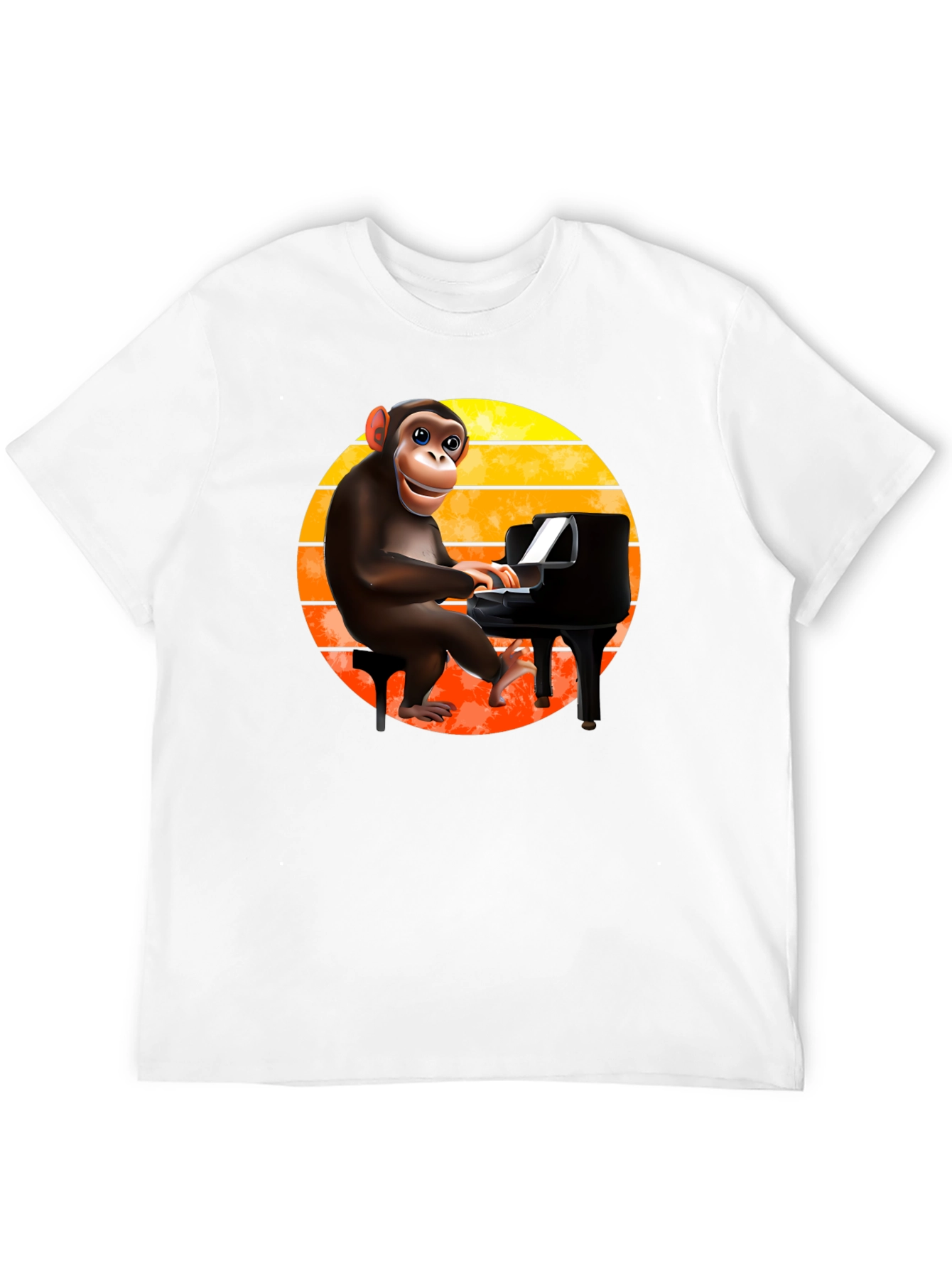 Monkey Playing Piano T-Shirt
