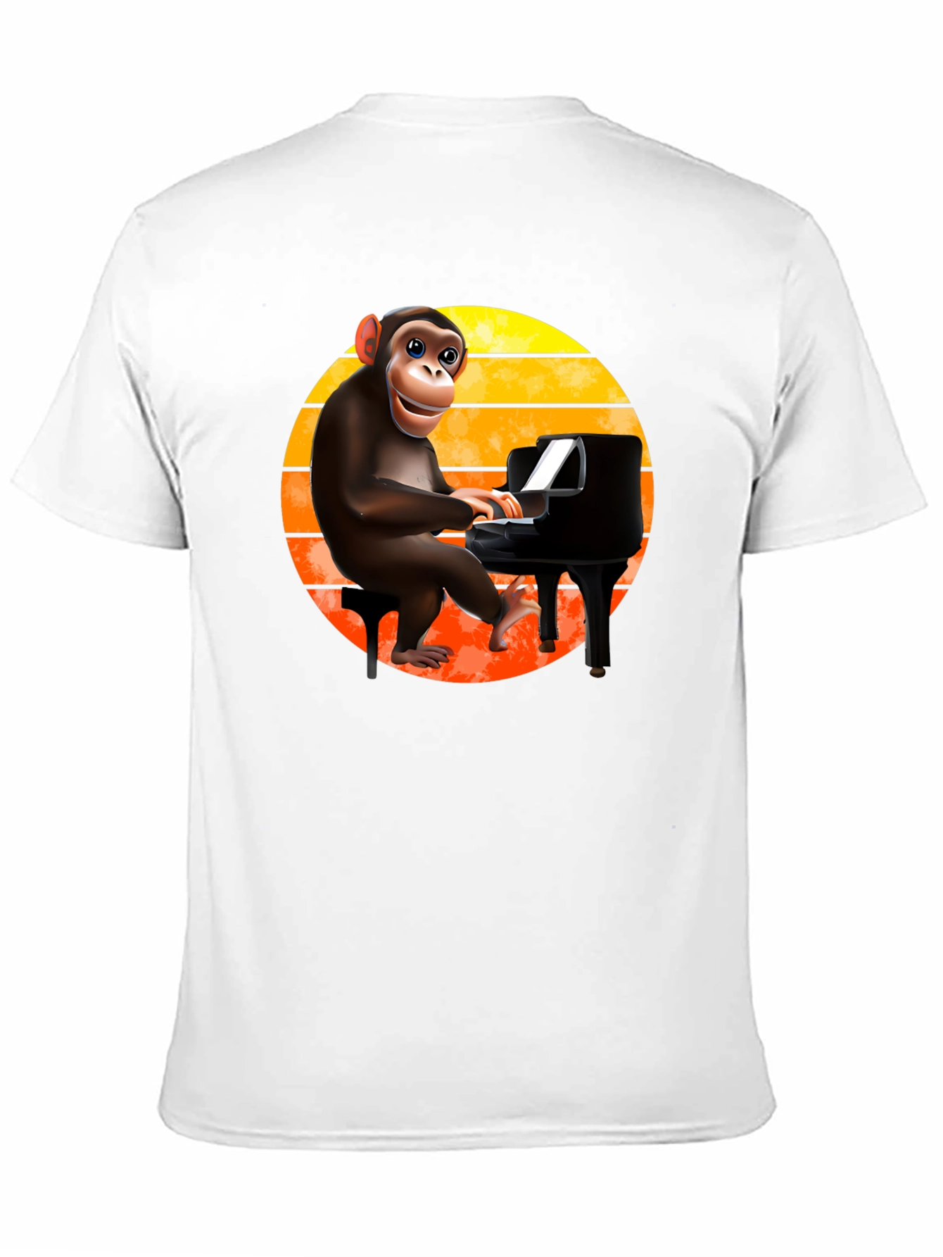 Monkey Playing Piano T-Shirt