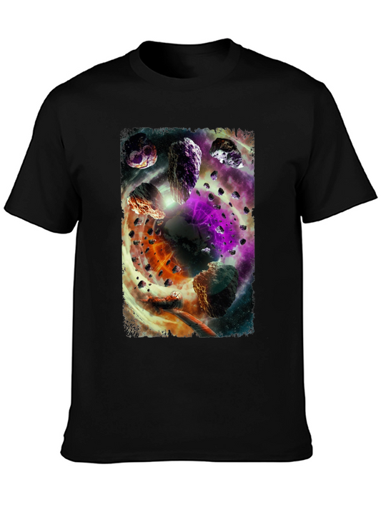 Asteroid Belt Graphic T-Shirt - Cosmic Design