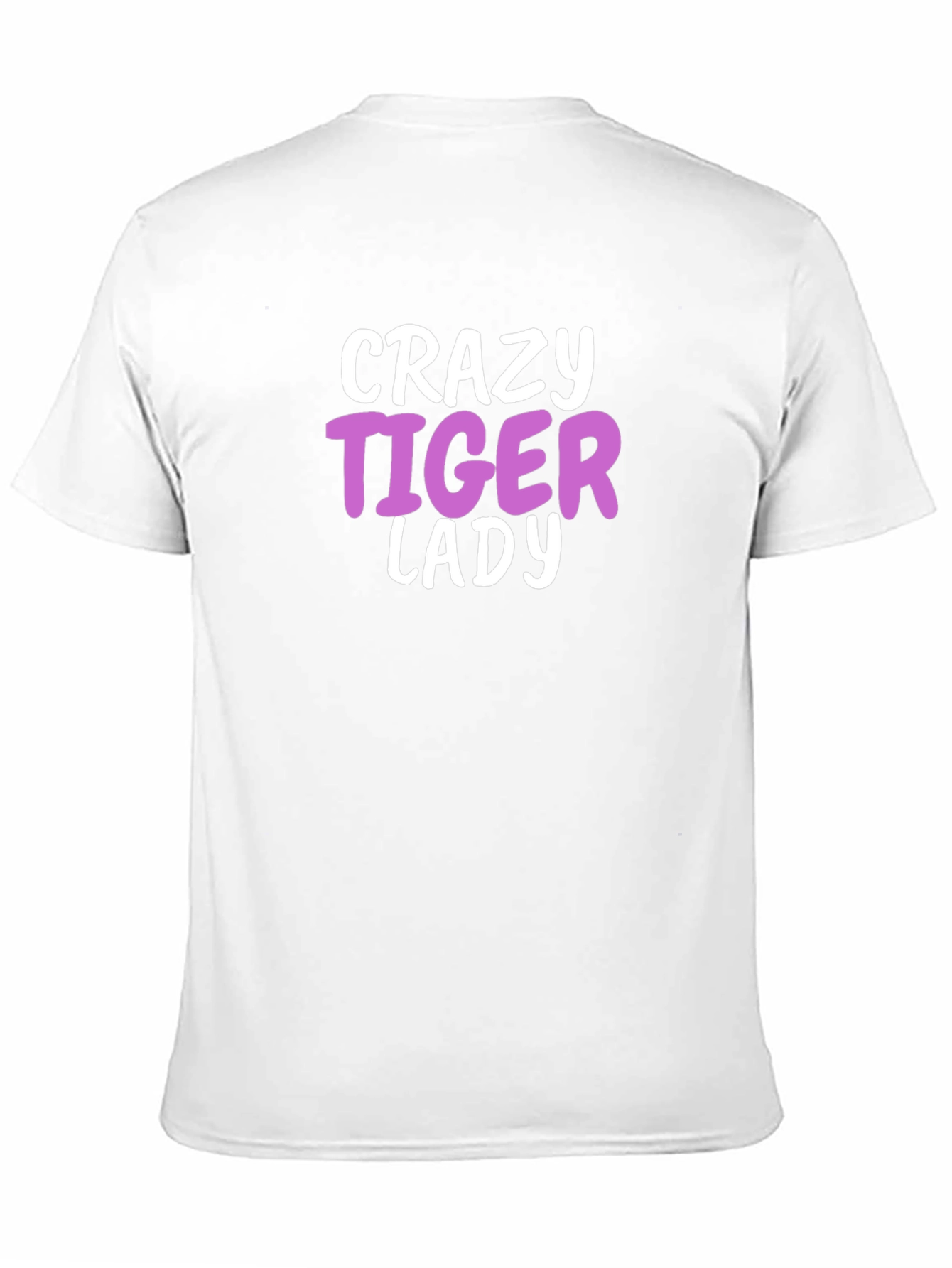 Crazy Tiger Lady Graphic Tee - Black Cotton Blend