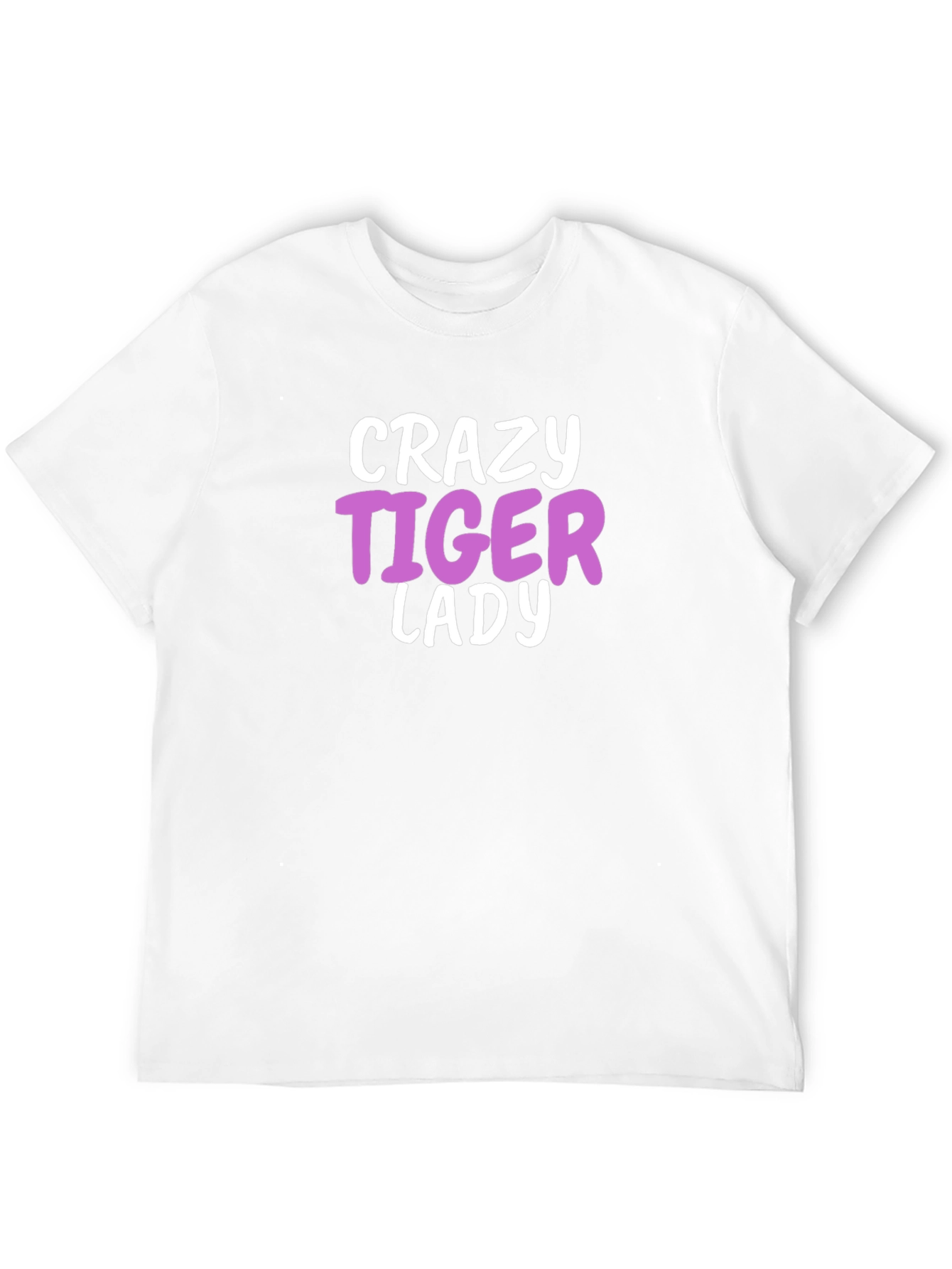 Crazy Tiger Lady Graphic Tee - Black Cotton Blend