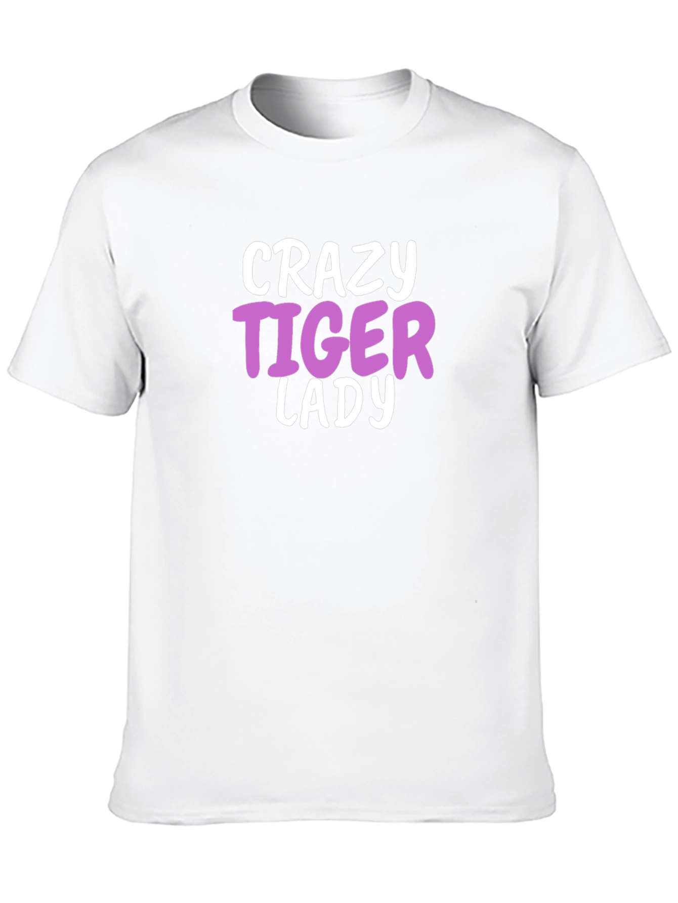Crazy Tiger Lady Graphic Tee - Black Cotton Blend