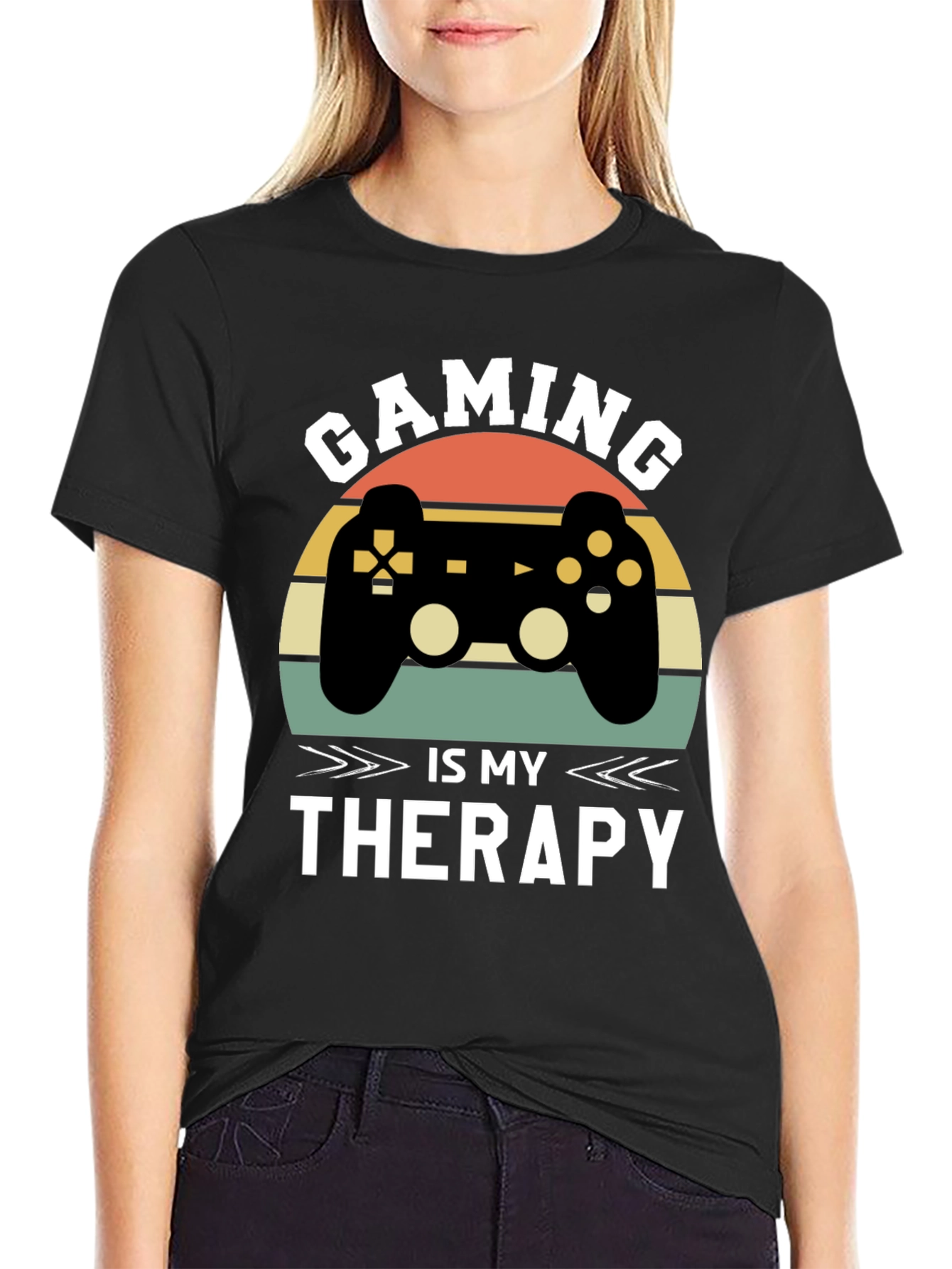 Gaming Is My Therapy T-Shirt Retro Style