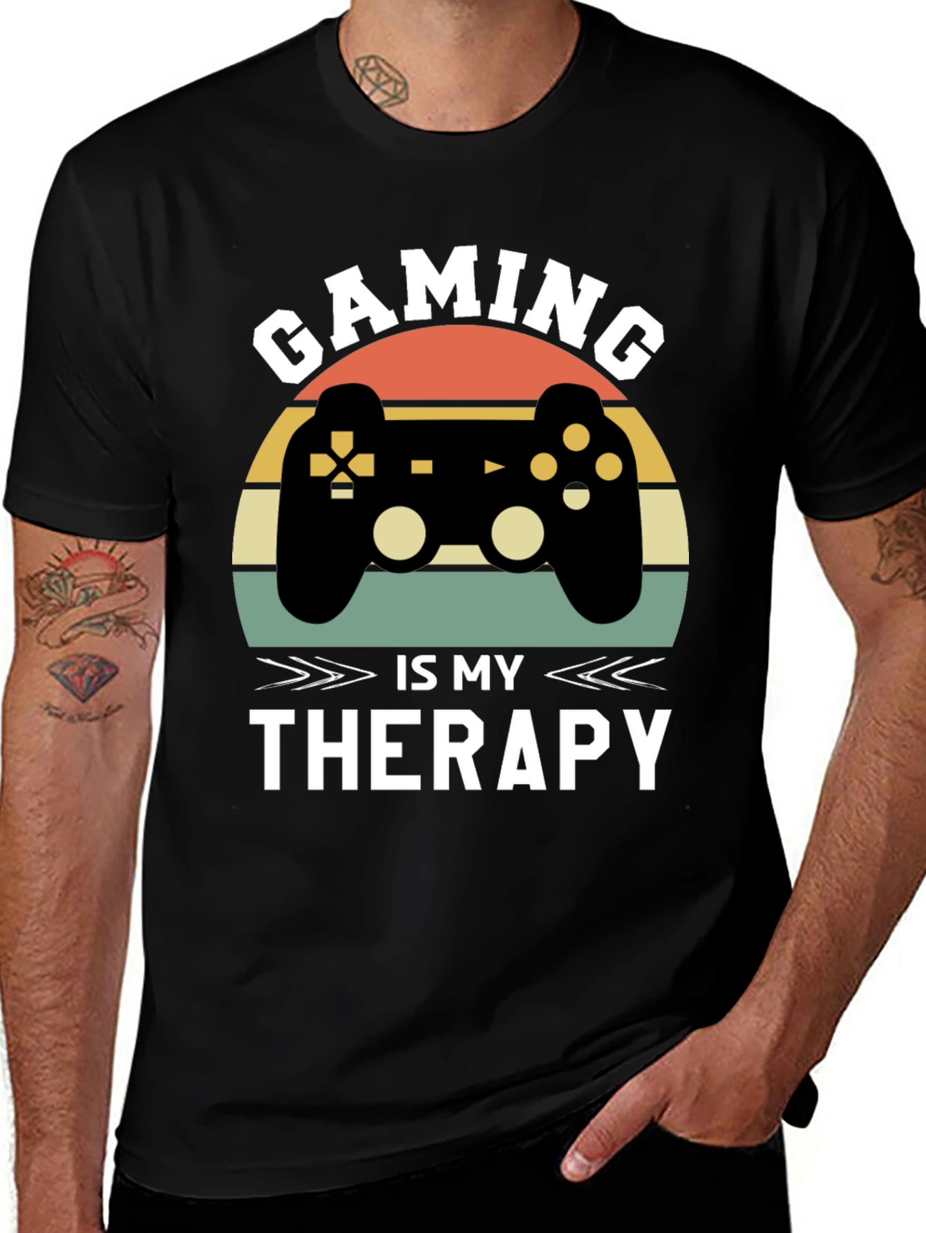 Gaming Is My Therapy T-Shirt Retro Style