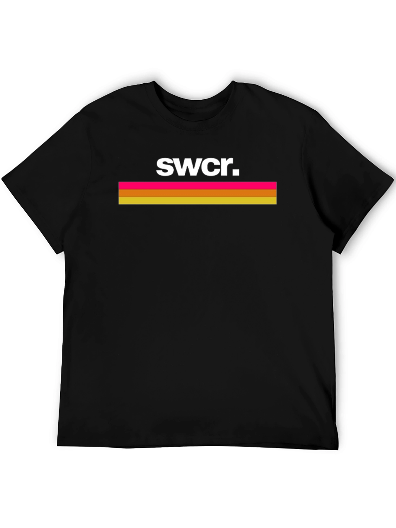 SWCR Retro Striped Graphic Black T-Shirt