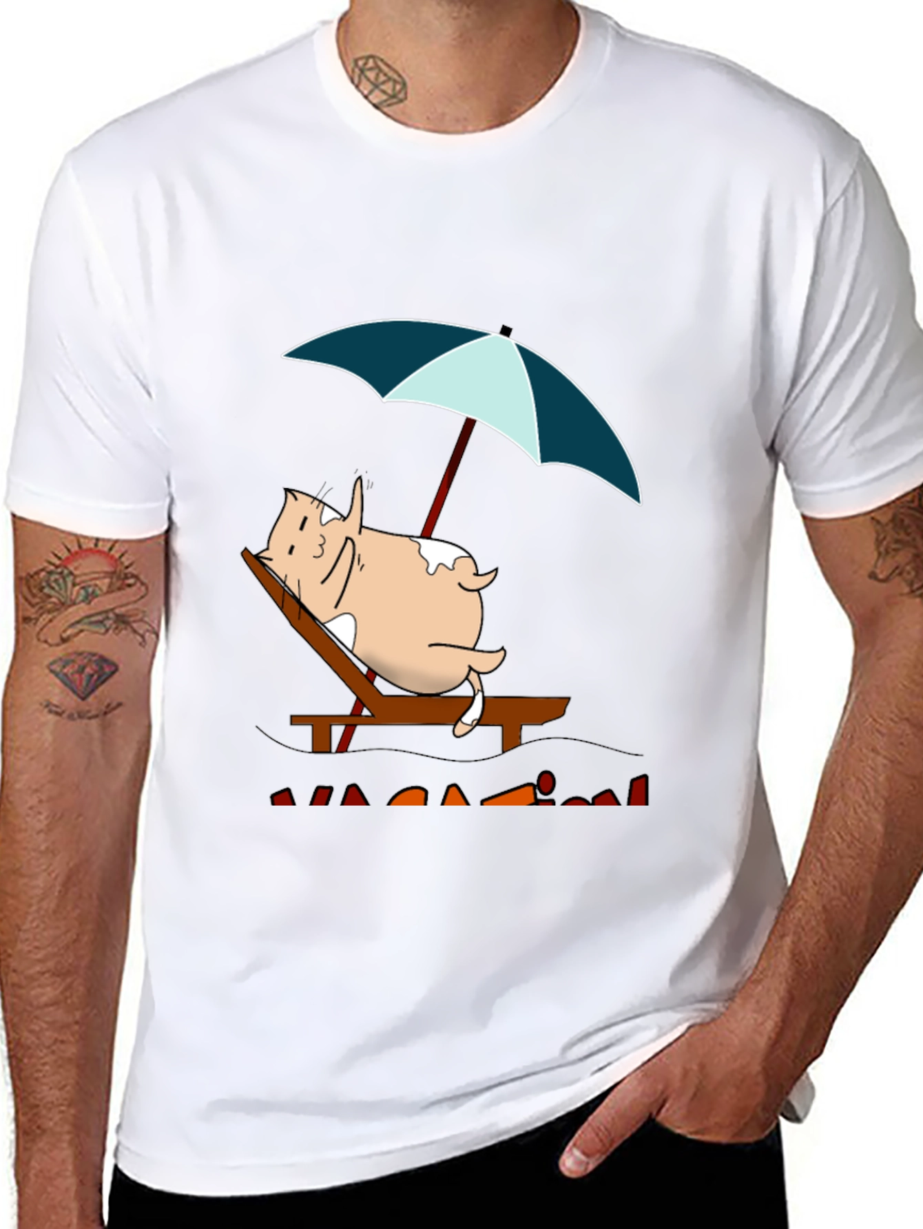 Relaxed Cat Vacation T-Shirt