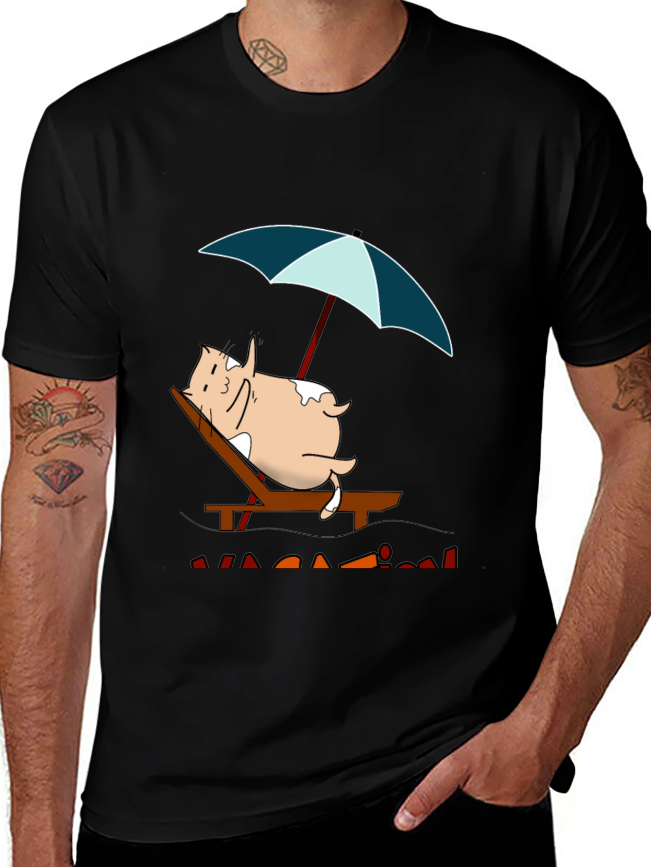 Relaxed Cat Vacation T-Shirt